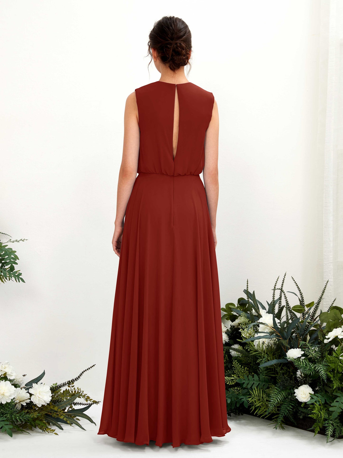 Alma Rust Sleeveless Maxi Dress