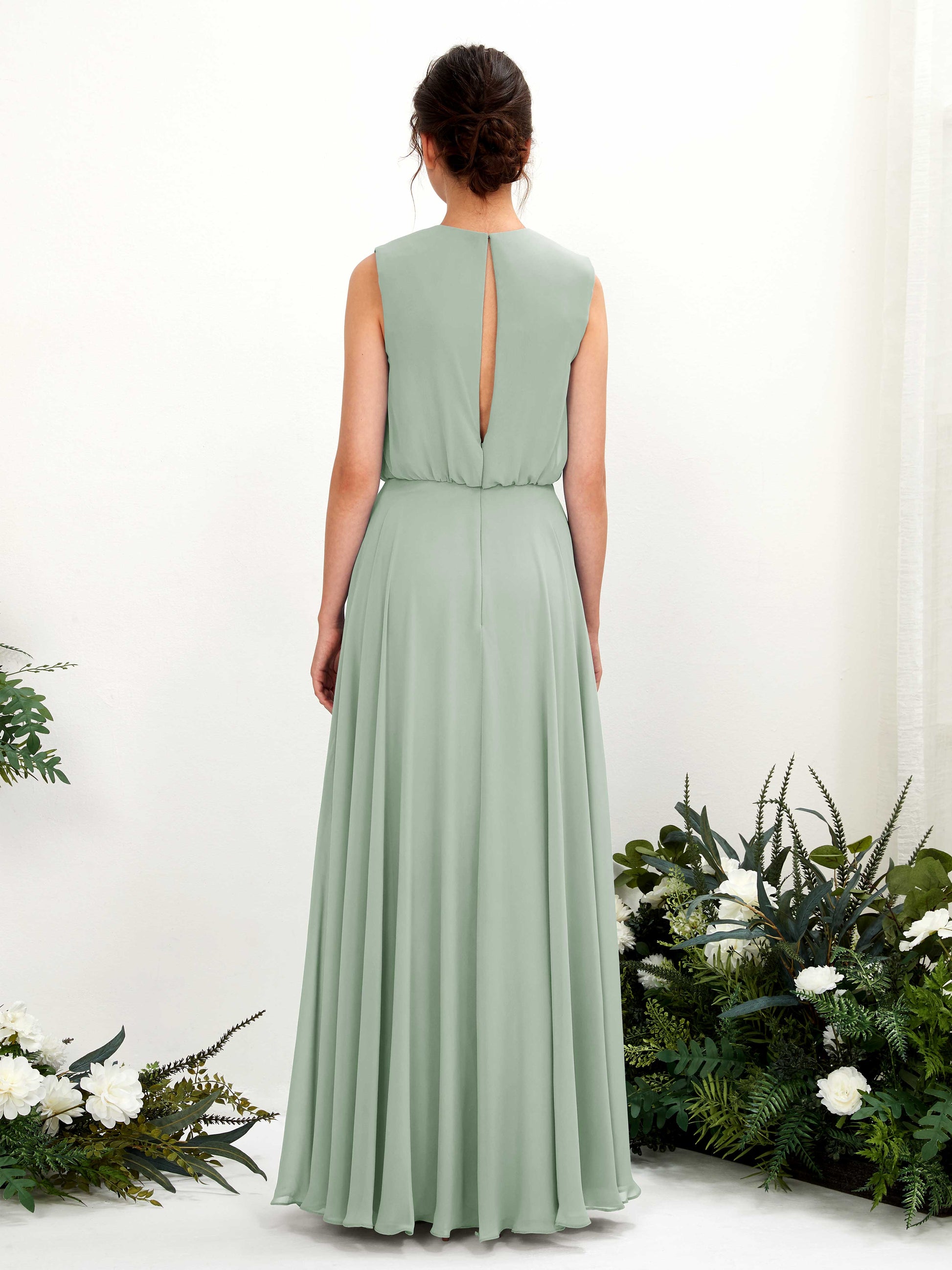 Alma Sage Green Sleeveless Maxi Dress