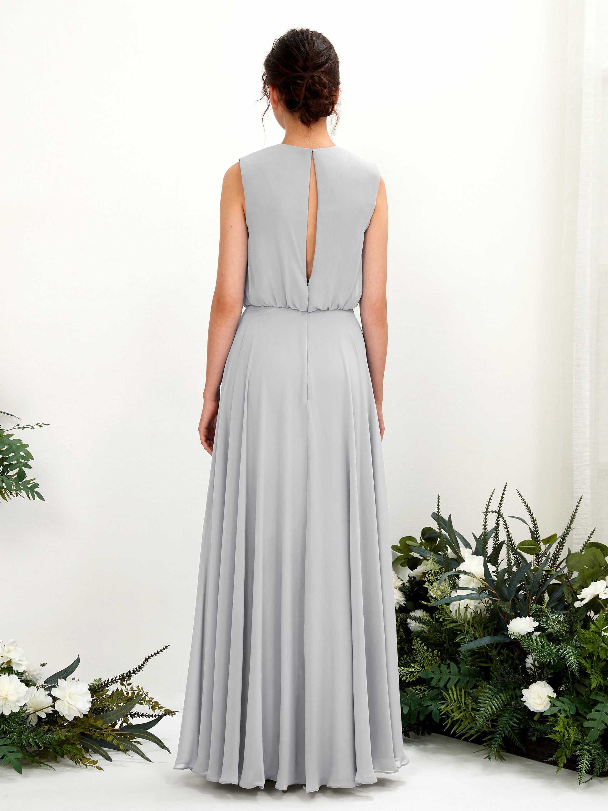 Alma Silver Sleeveless Maxi Dress