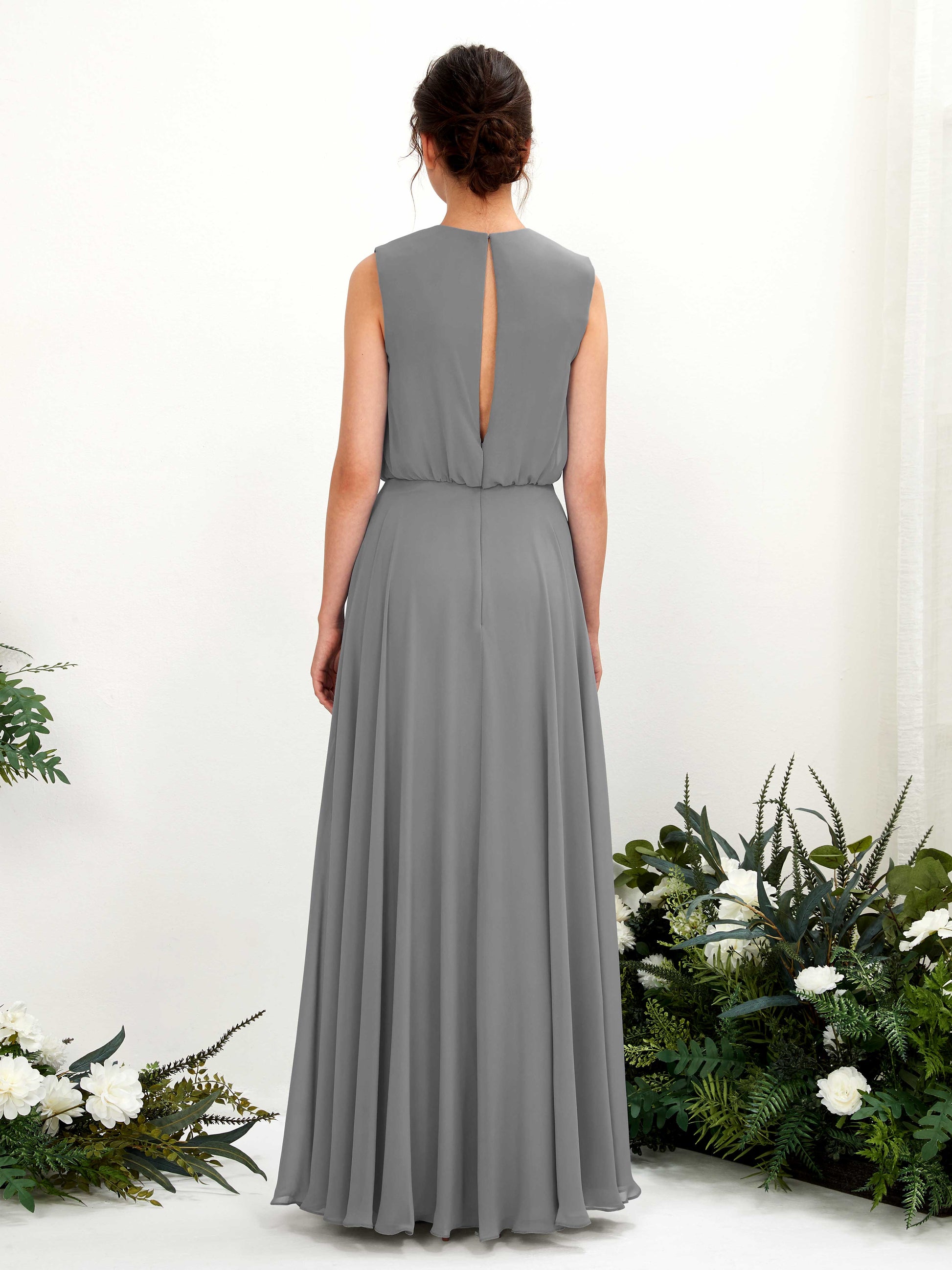 Alma Steel Gray Sleeveless Maxi Dress