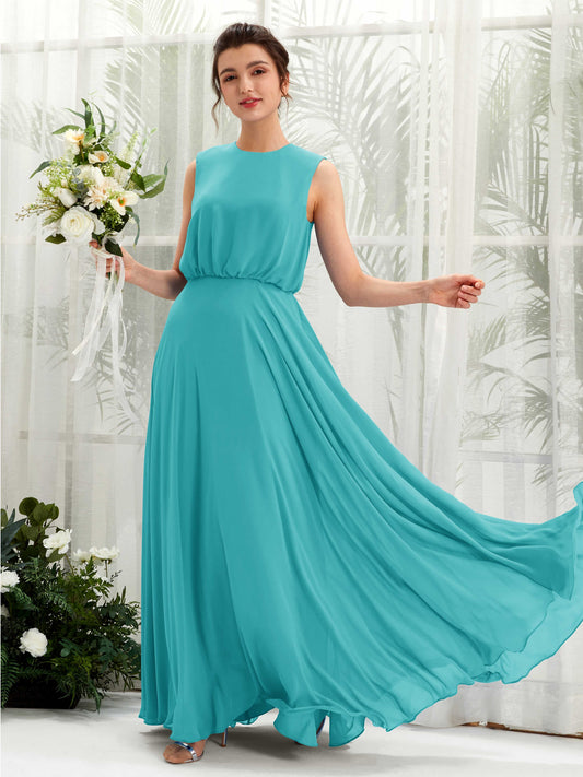 Alma Turquoise Sleeveless Maxi Dress