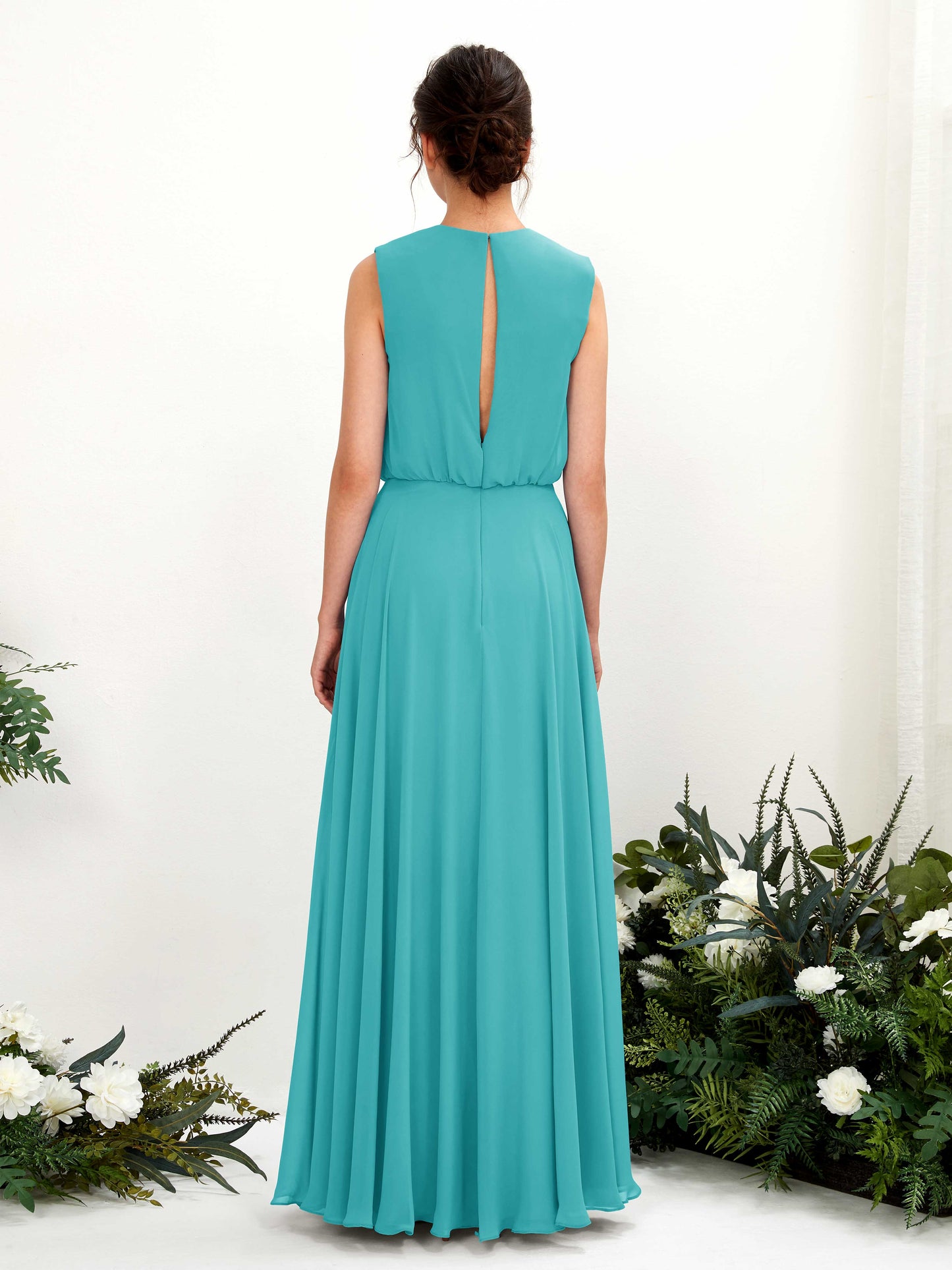 Alma Turquoise Sleeveless Maxi Dress