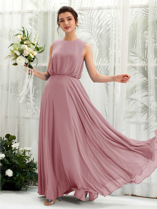 Alma Vintage Mauve Sleeveless Maxi Dress