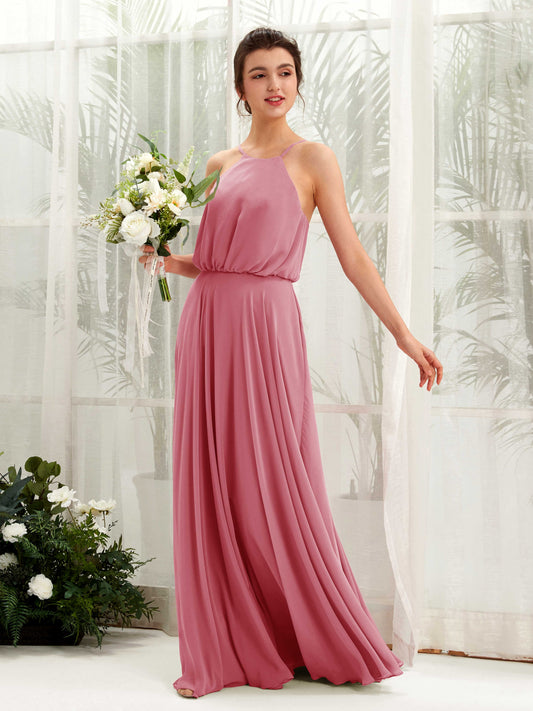 Alva Desert Rose Halter Maxi Dress