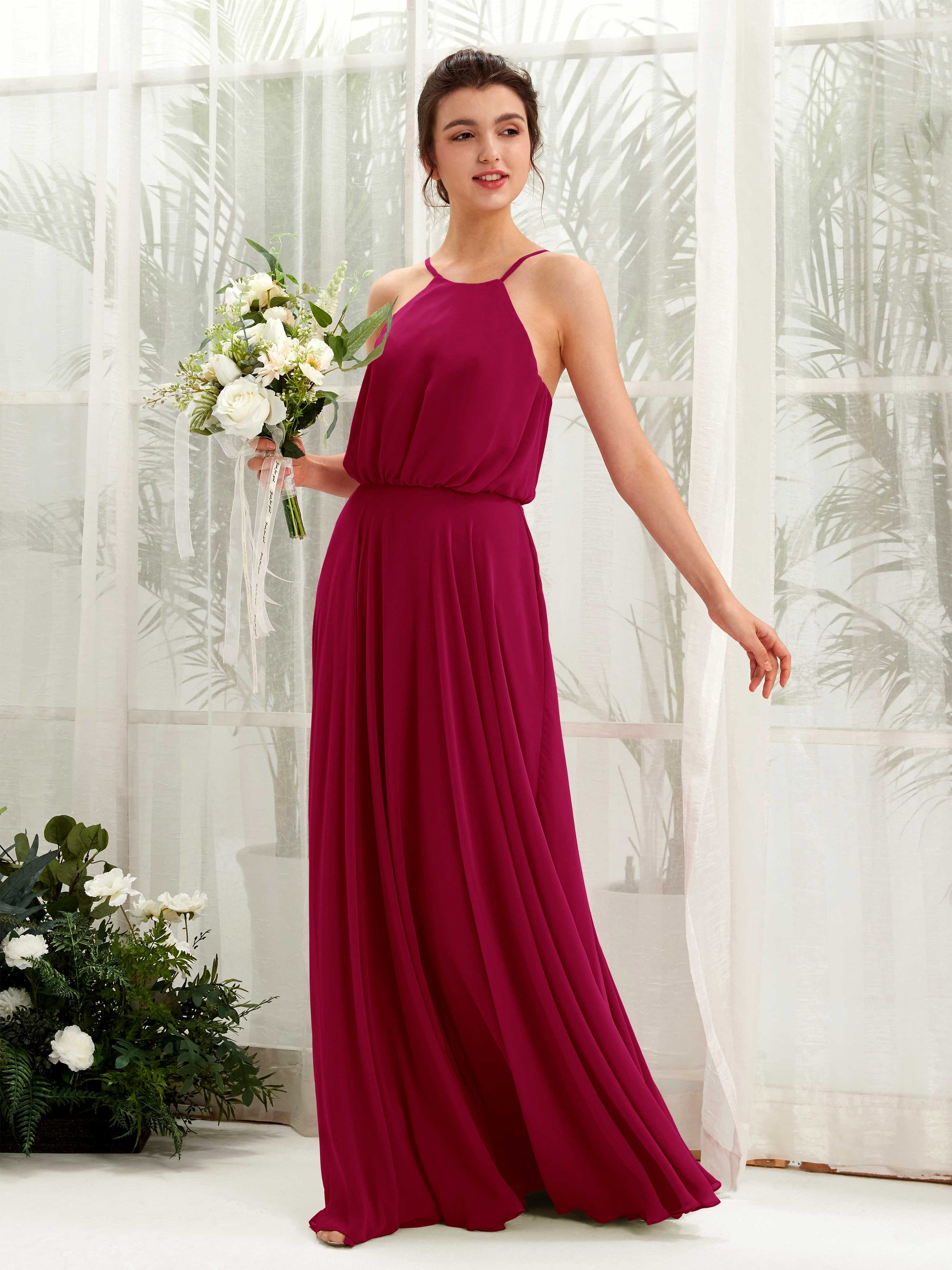 Alva Jester Red Halter Maxi Dress