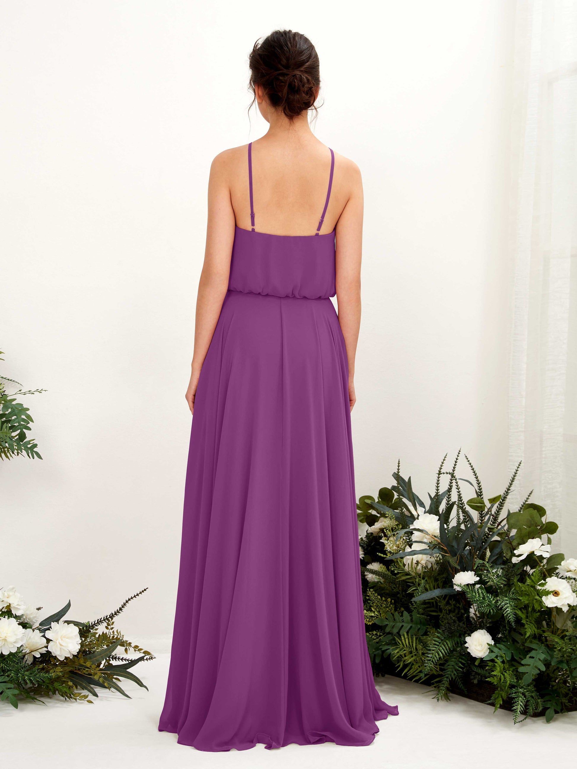 Alva Purple Halter Maxi Dress