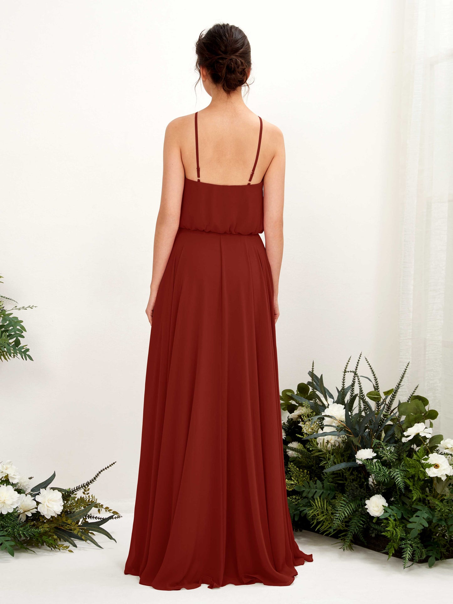 Alva Rust Halter Maxi Dress