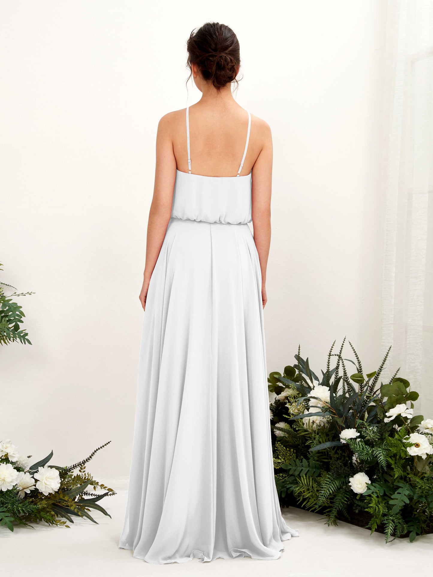 Alva White Halter Maxi Dress