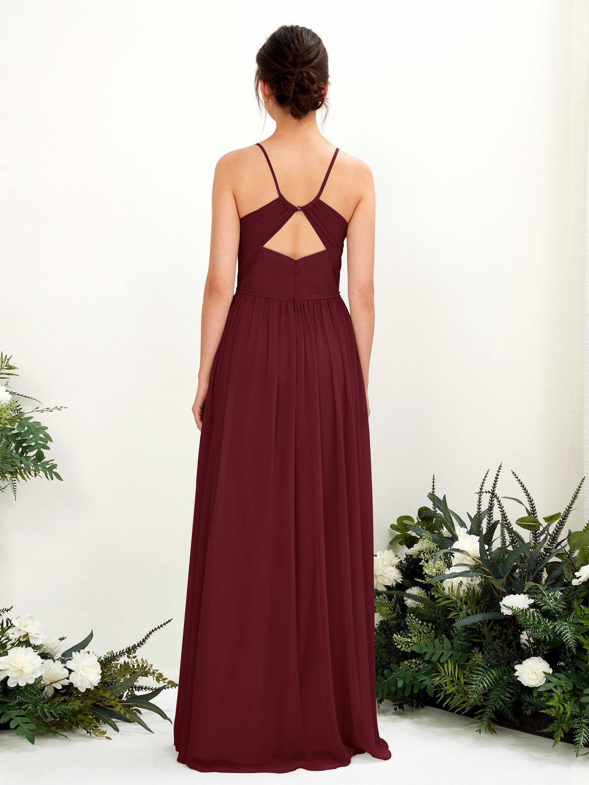 Angela Burgundy Sleeveless Maxi Dress