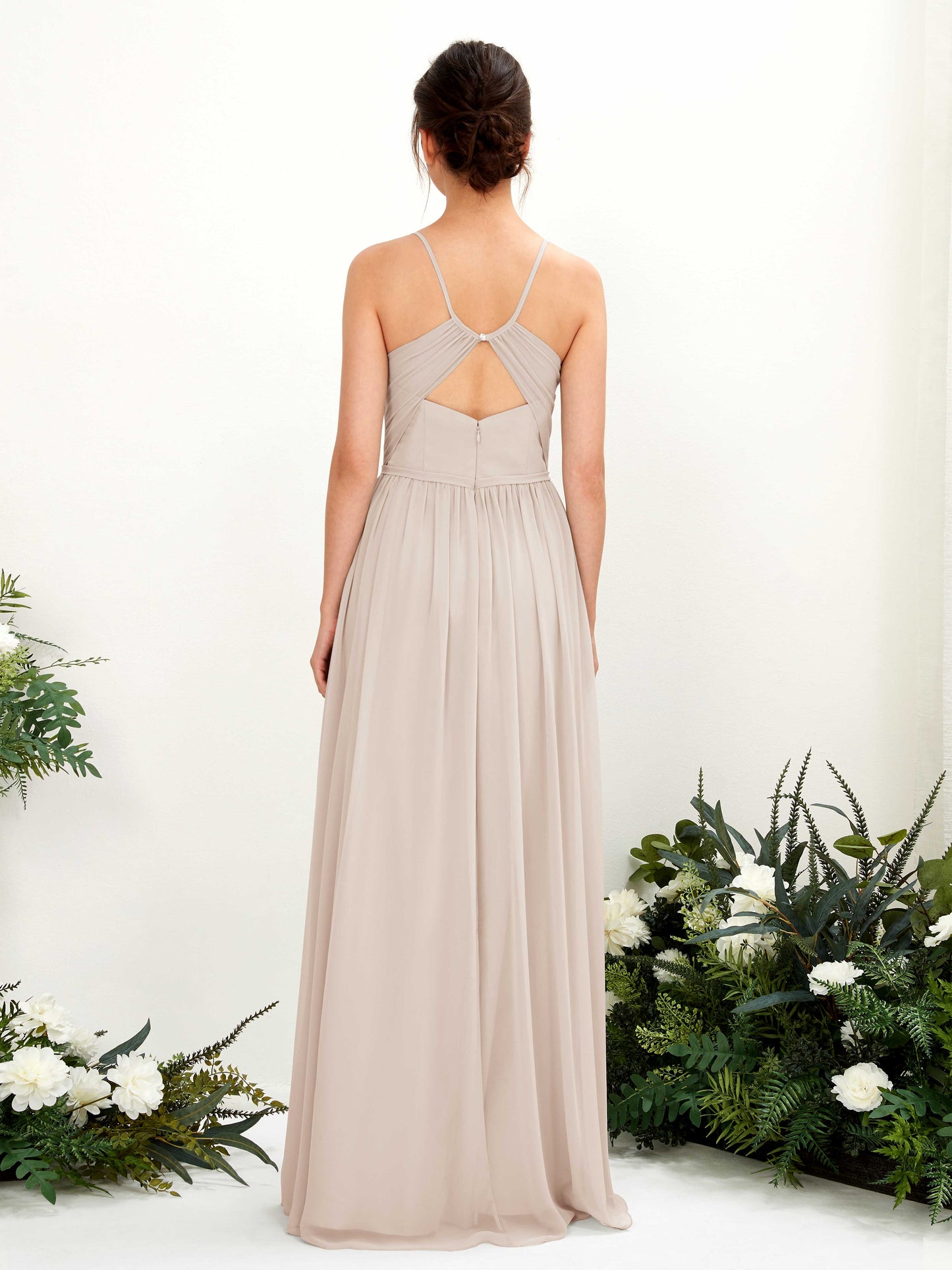 Angela Champagne Sleeveless Maxi Dress