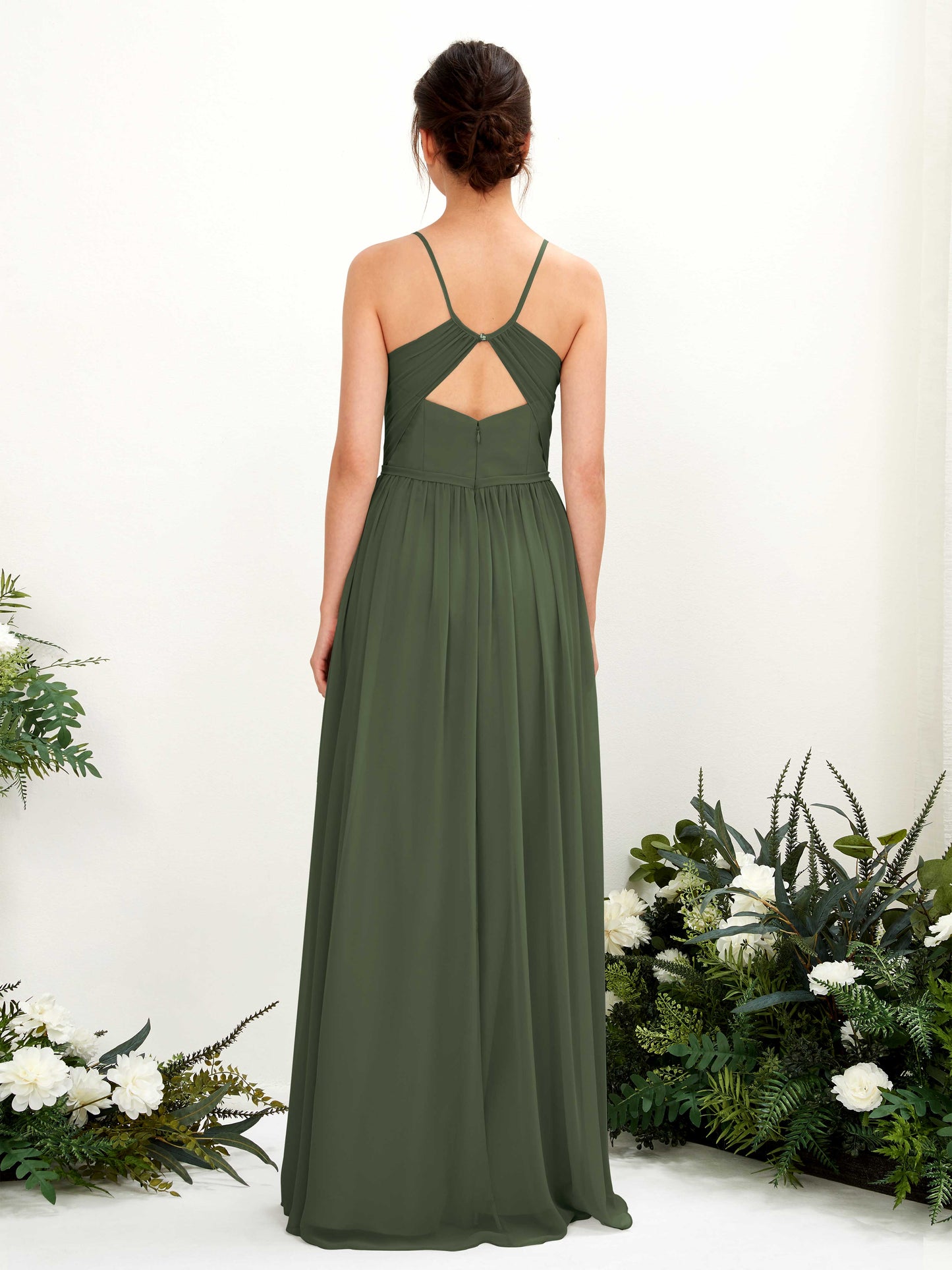 Angela Martini Olive Sleeveless Maxi Dress