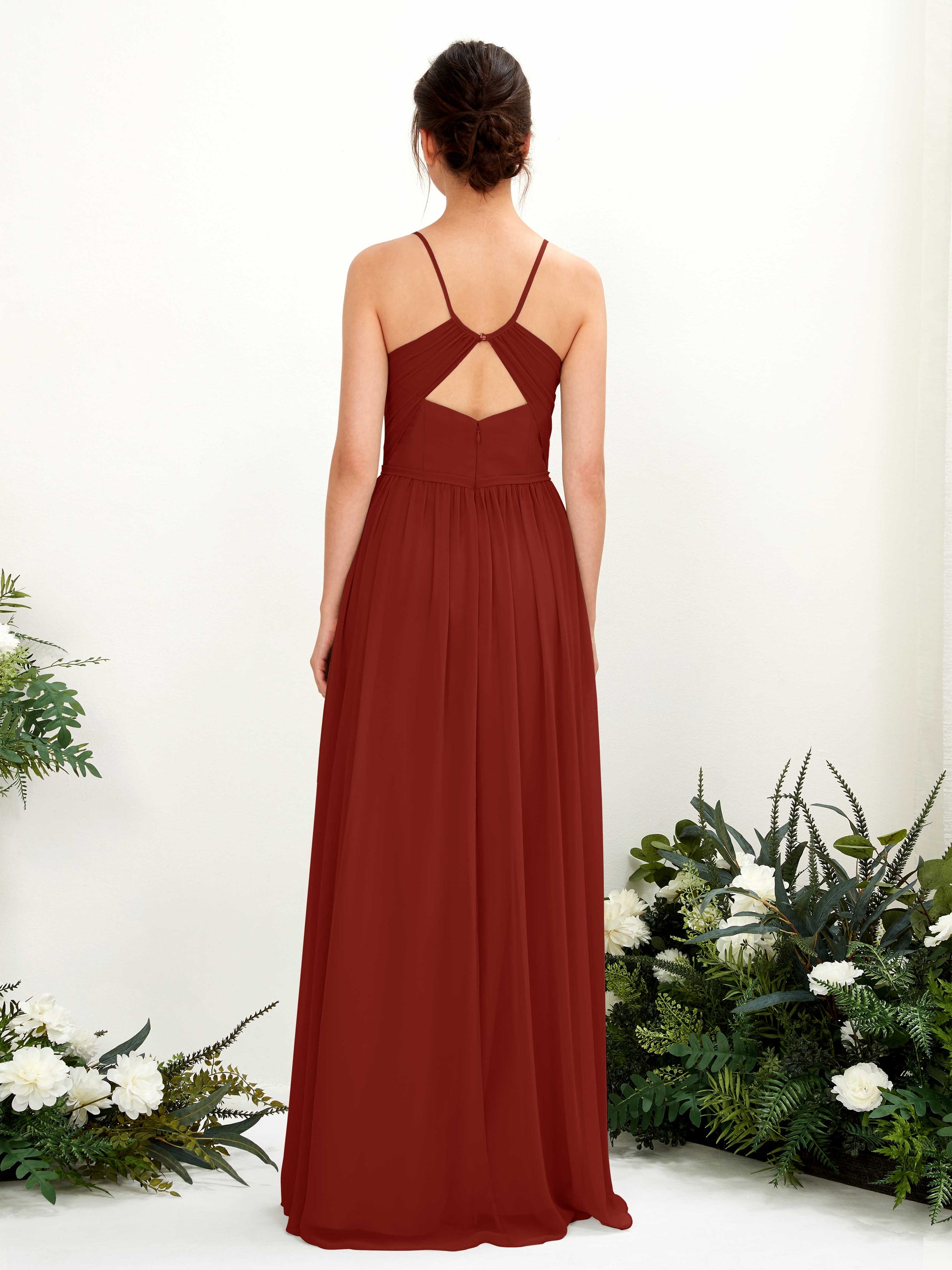 Angela Rust Sleeveless Maxi Dress