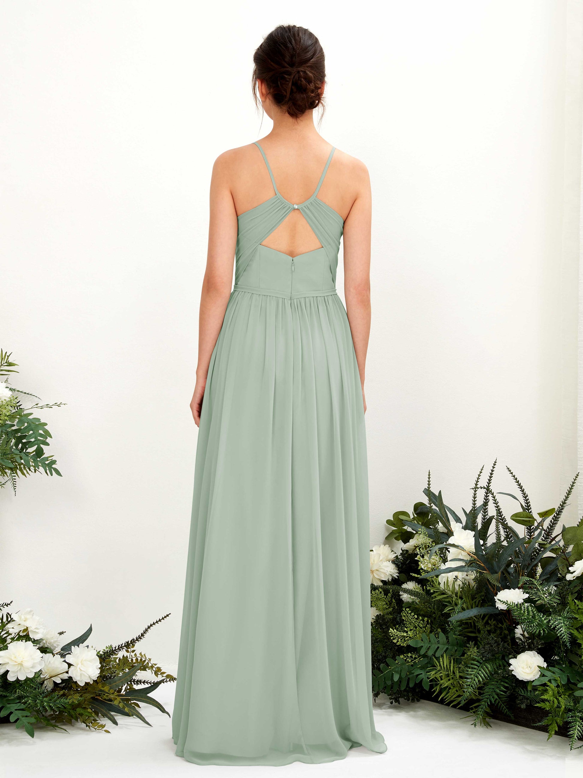 Angela Sage Green Sleeveless Maxi Dress