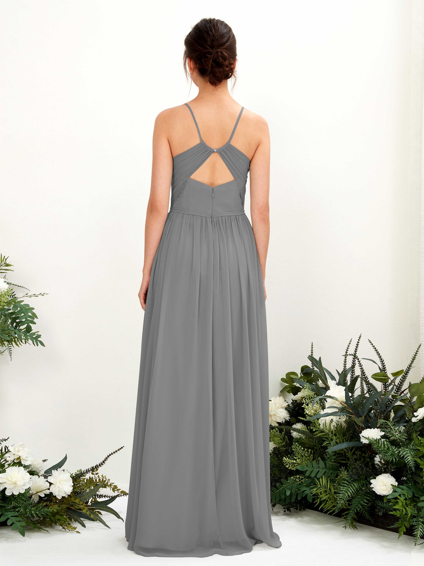 Angela Steel Gray Sleeveless Maxi Dress