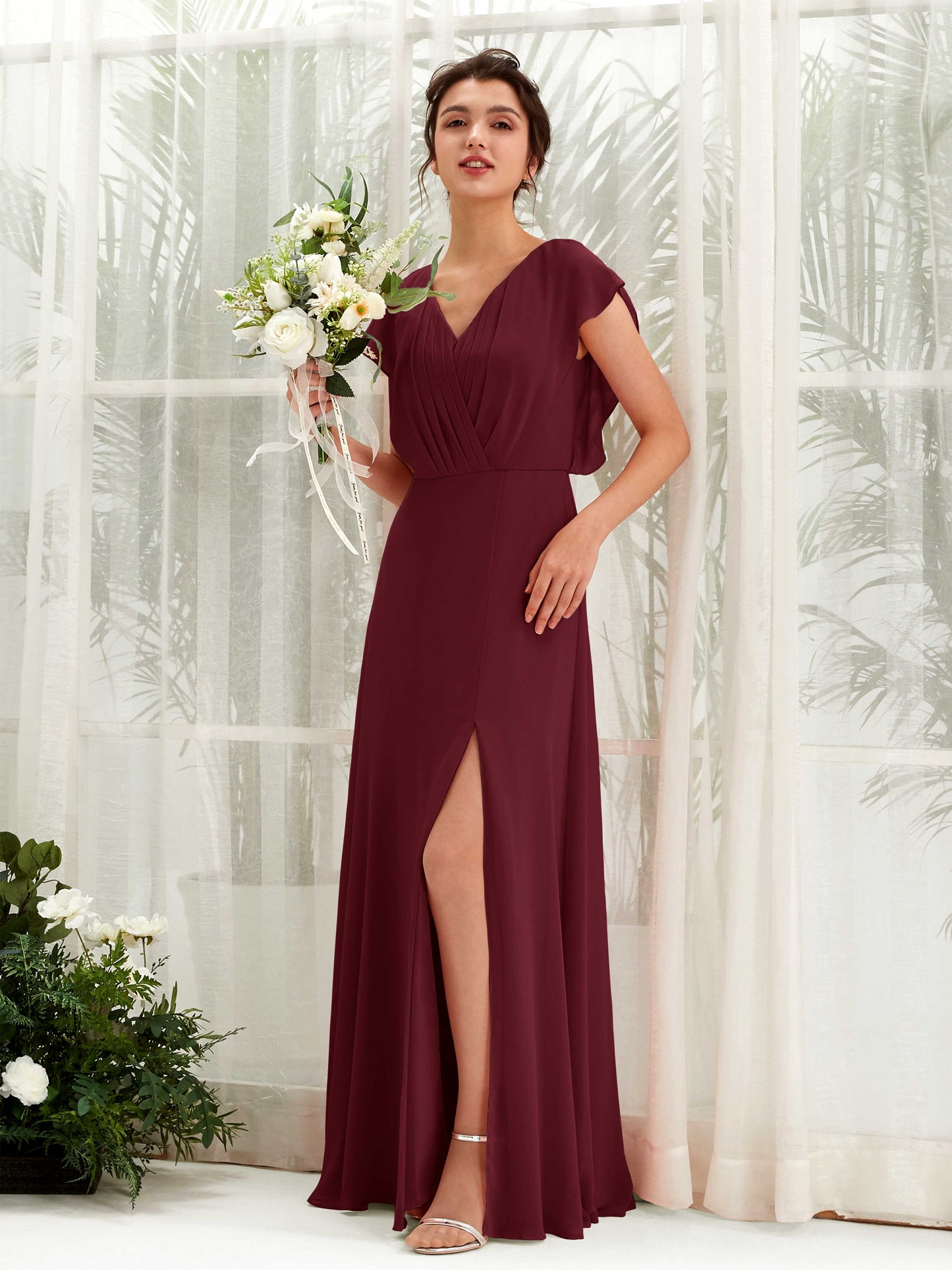 Annie Burgundy Maxi Dress