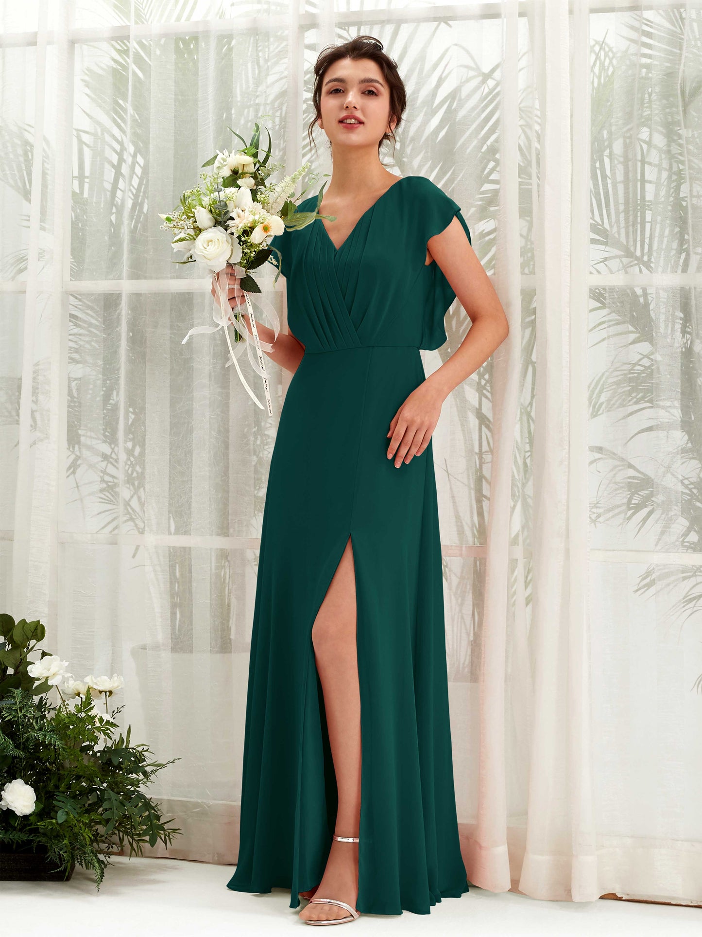 Annie Dark Emerald Maxi Dress