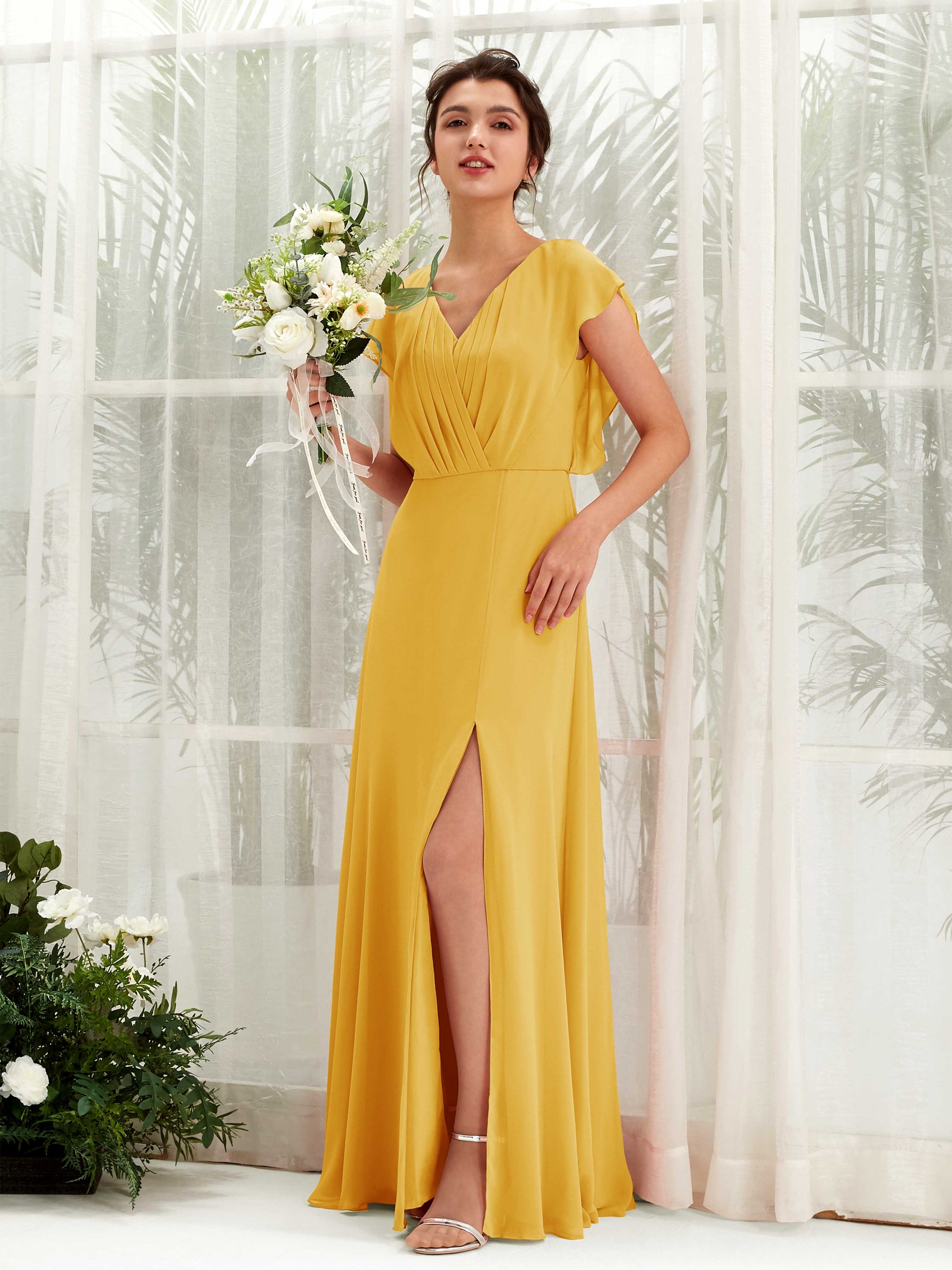 Annie Mustard Yellow Maxi Dress