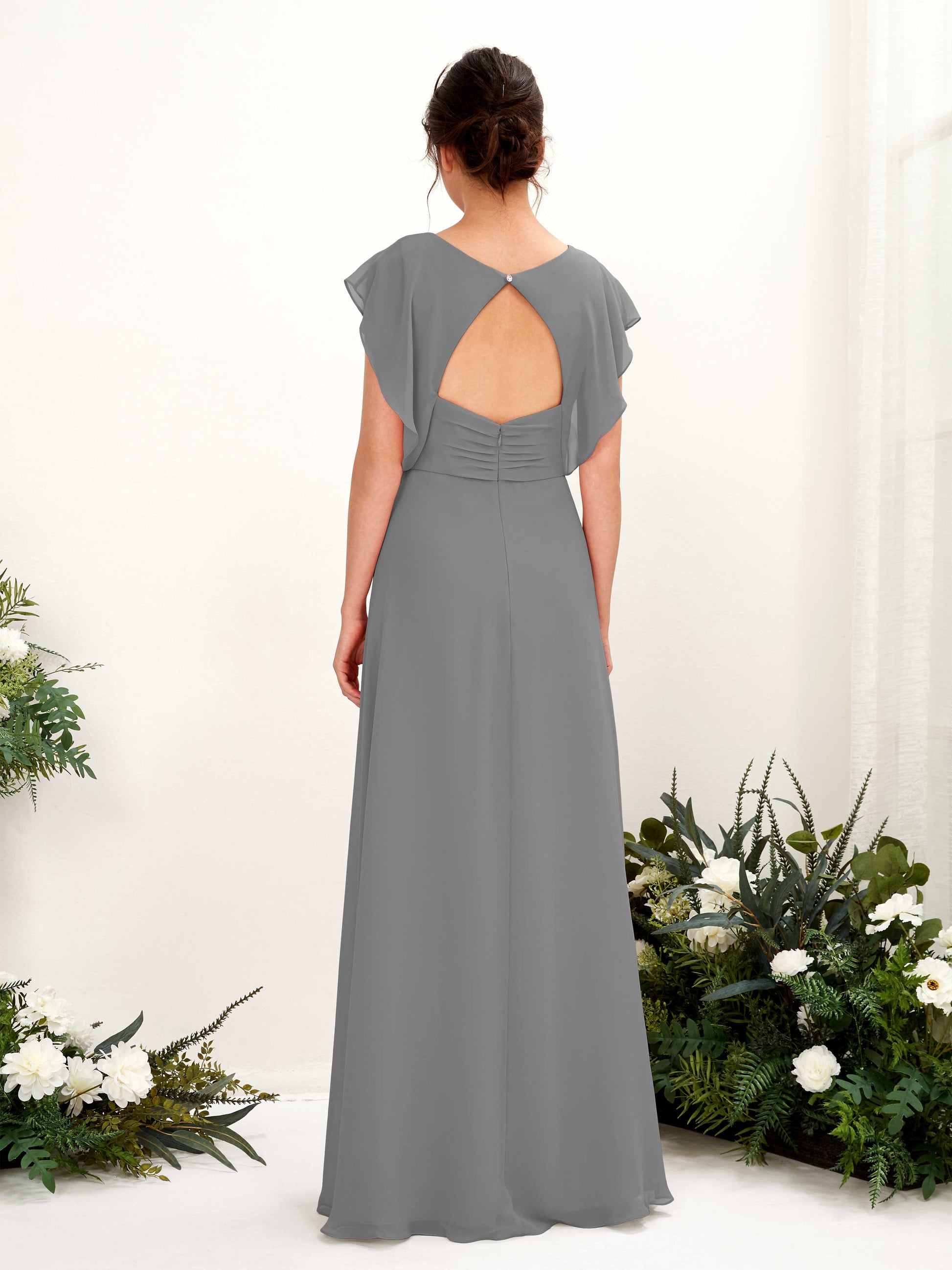 Annie Steel Gray Maxi Dress