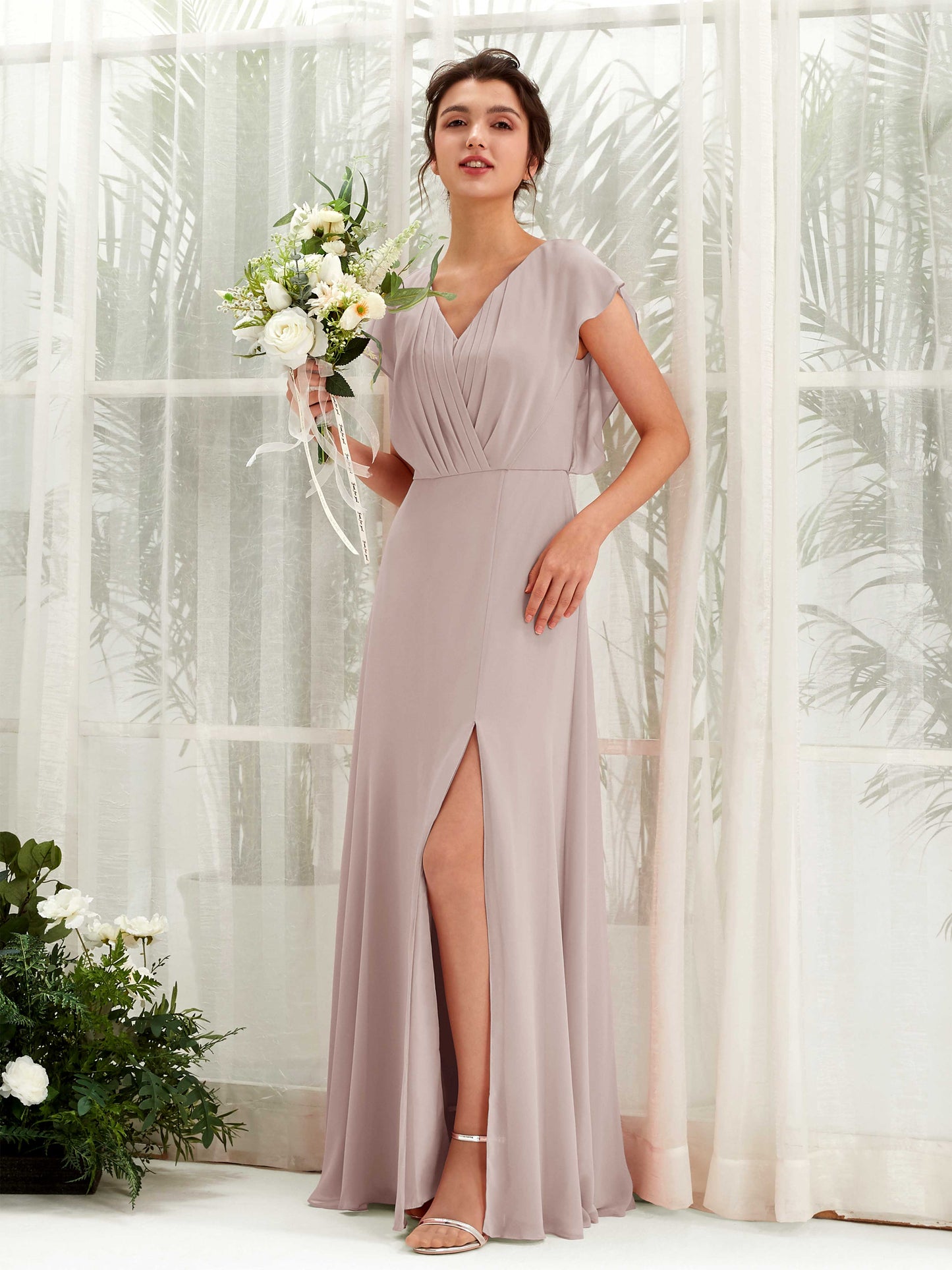 Annie Taupe Maxi Dress