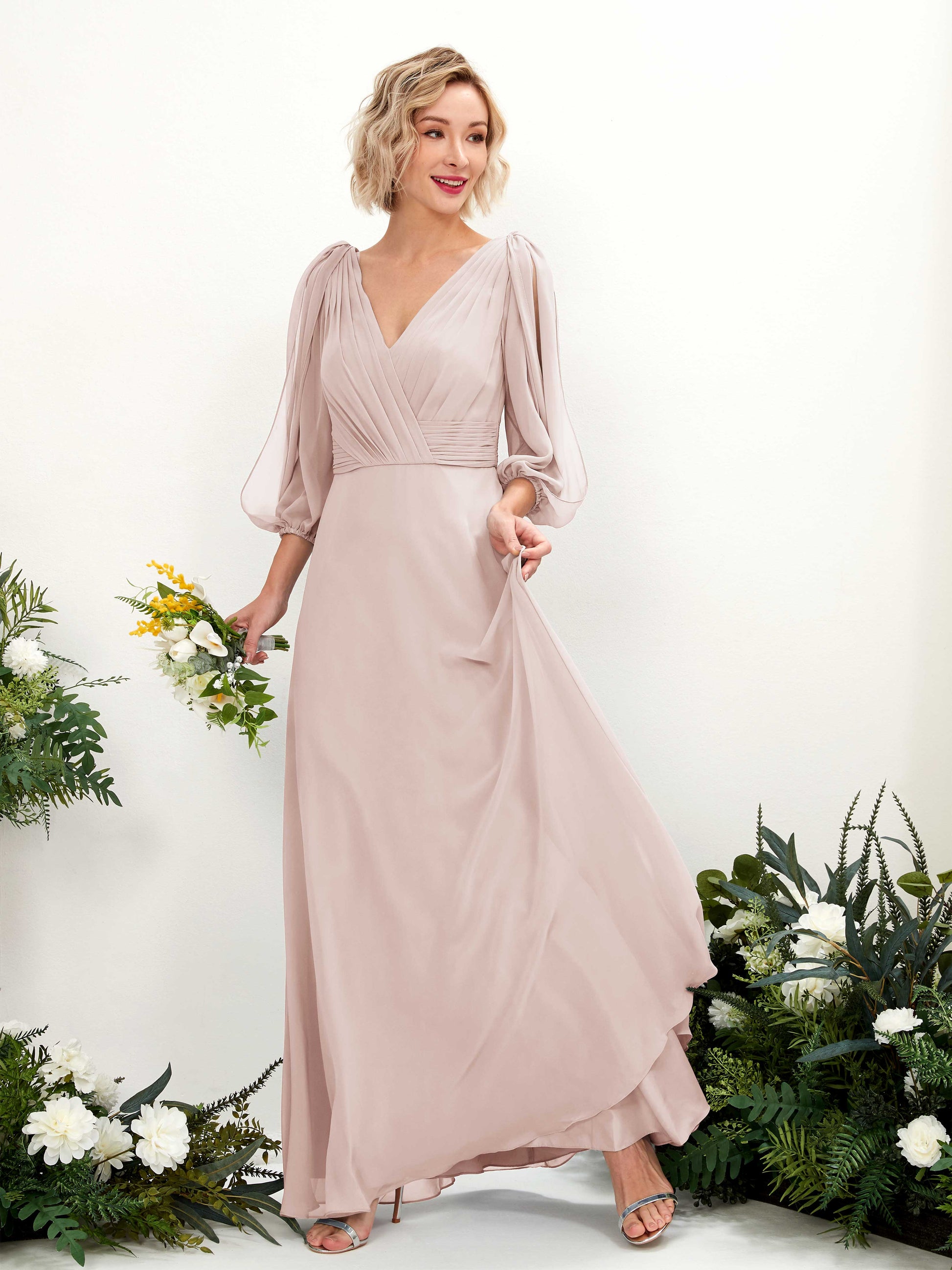 Antonia Biscotti Long Sleeve Maxi Dress