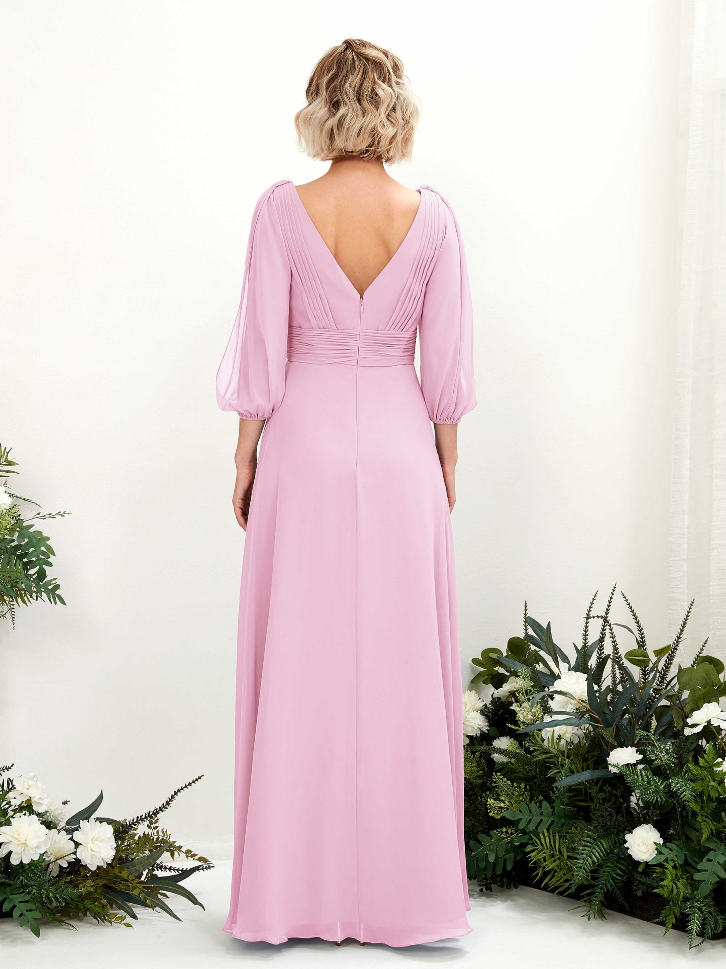 Antonia Candy Pink Long Sleeve Maxi Dress