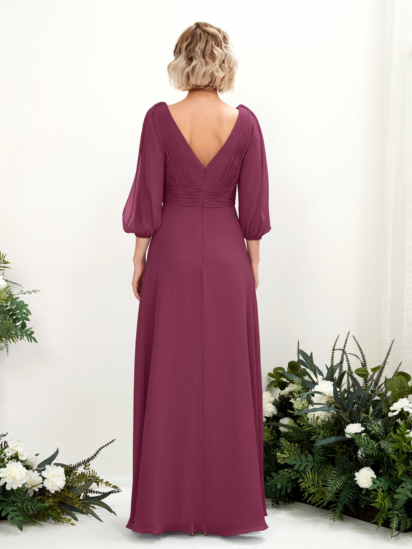 Antonia Chianti Long Sleeve Maxi Dress