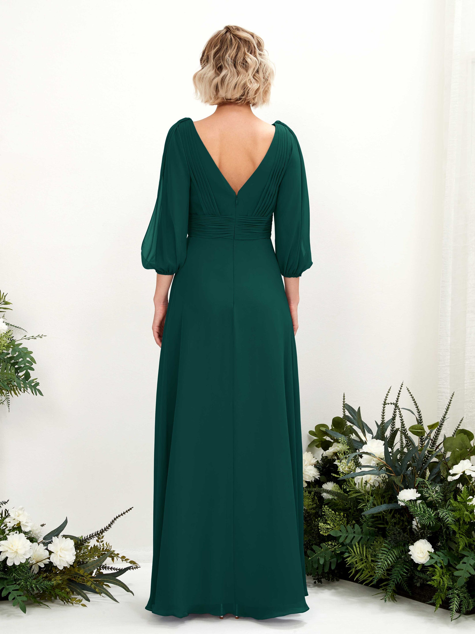 Antonia Dark Emerald Long Sleeve Maxi Dress