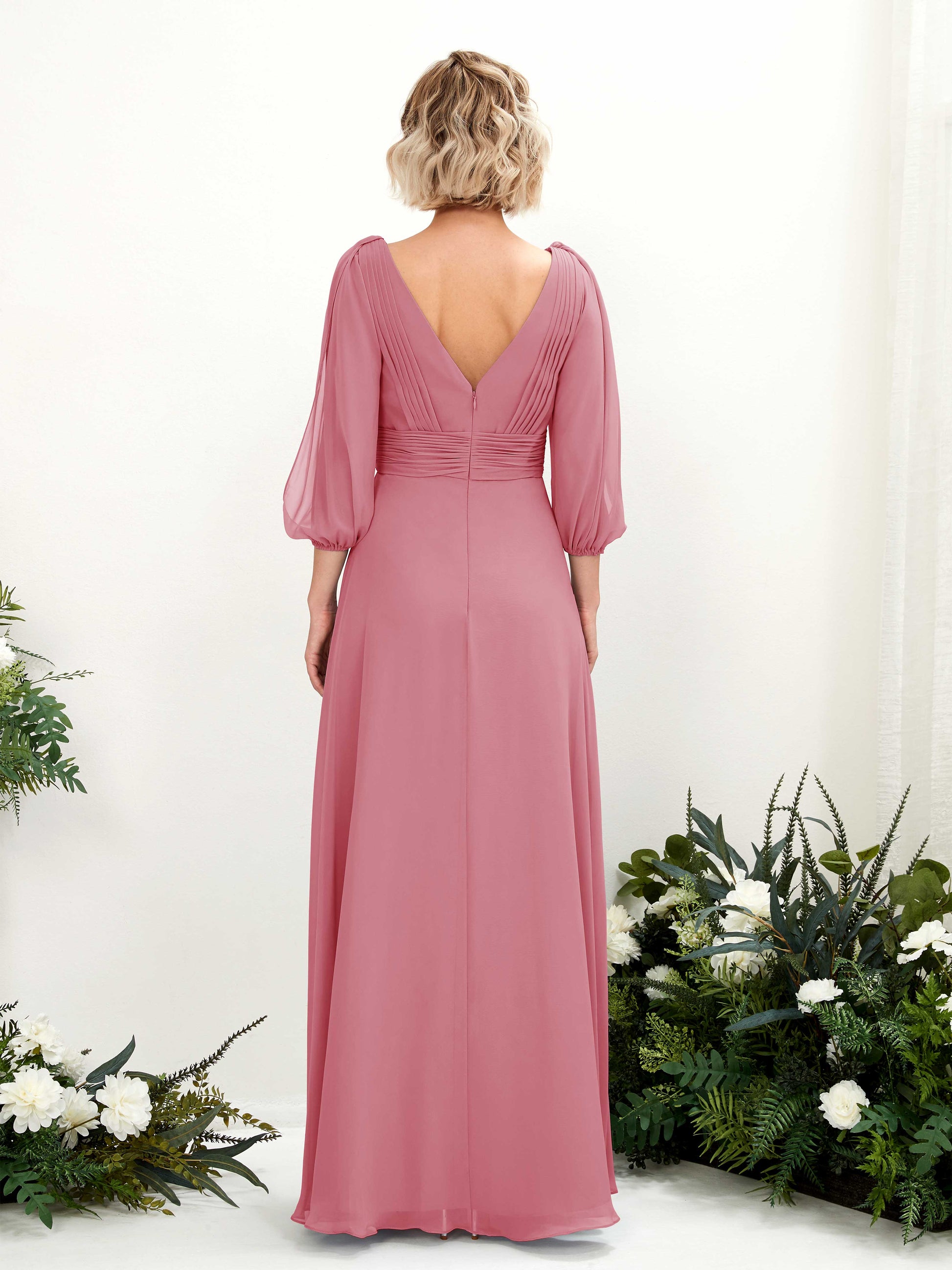 Antonia Desert Rose Long Sleeve Maxi Dress