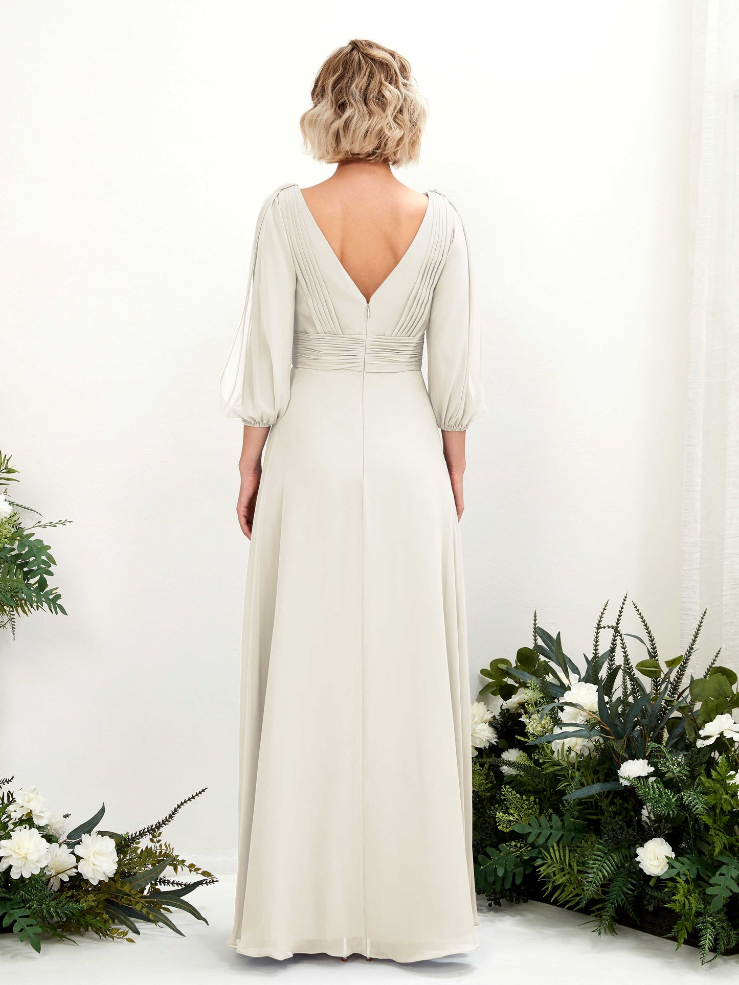 Antonia Ivory Long Sleeve Maxi Dress