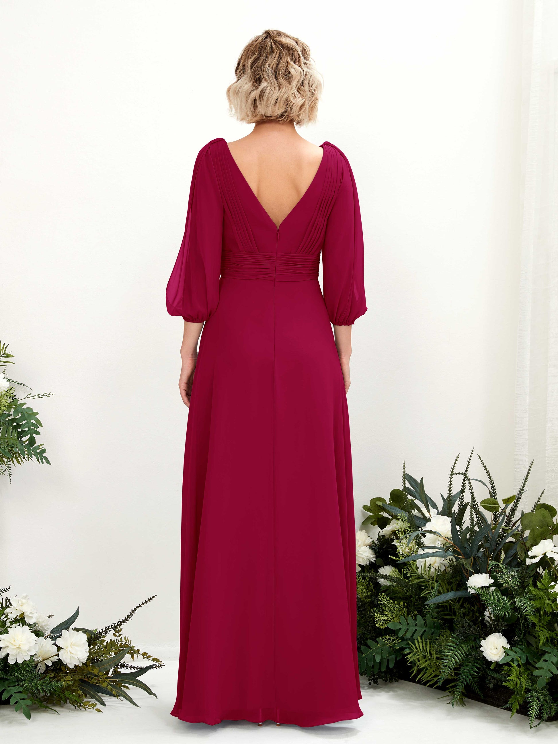 Antonia Jester Red Long Sleeve Maxi Dress