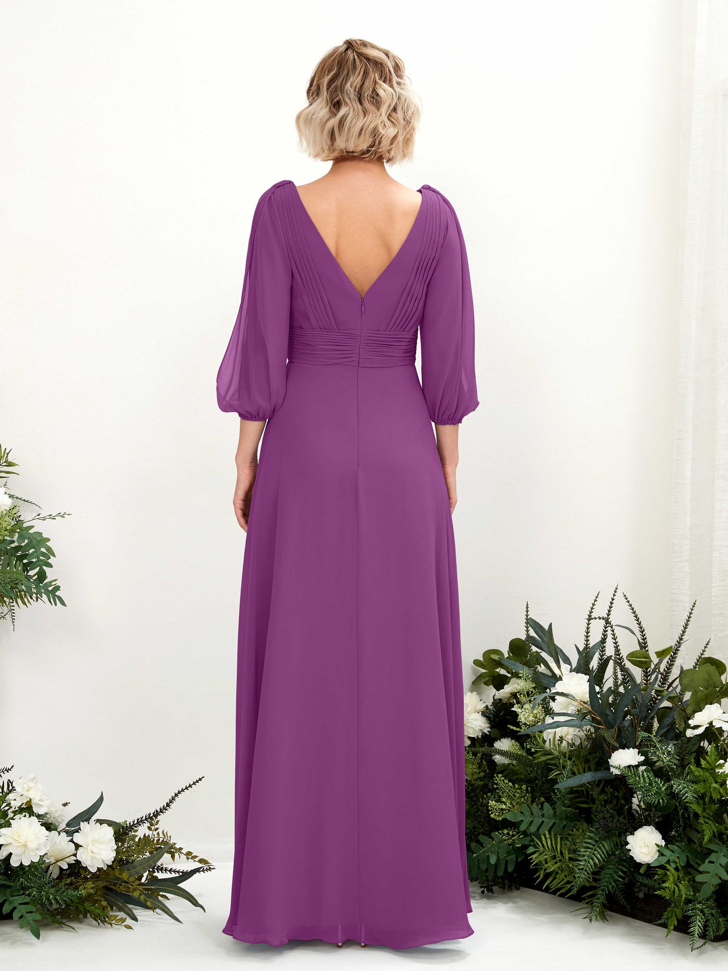 Antonia Purple Long Sleeve Maxi Dress