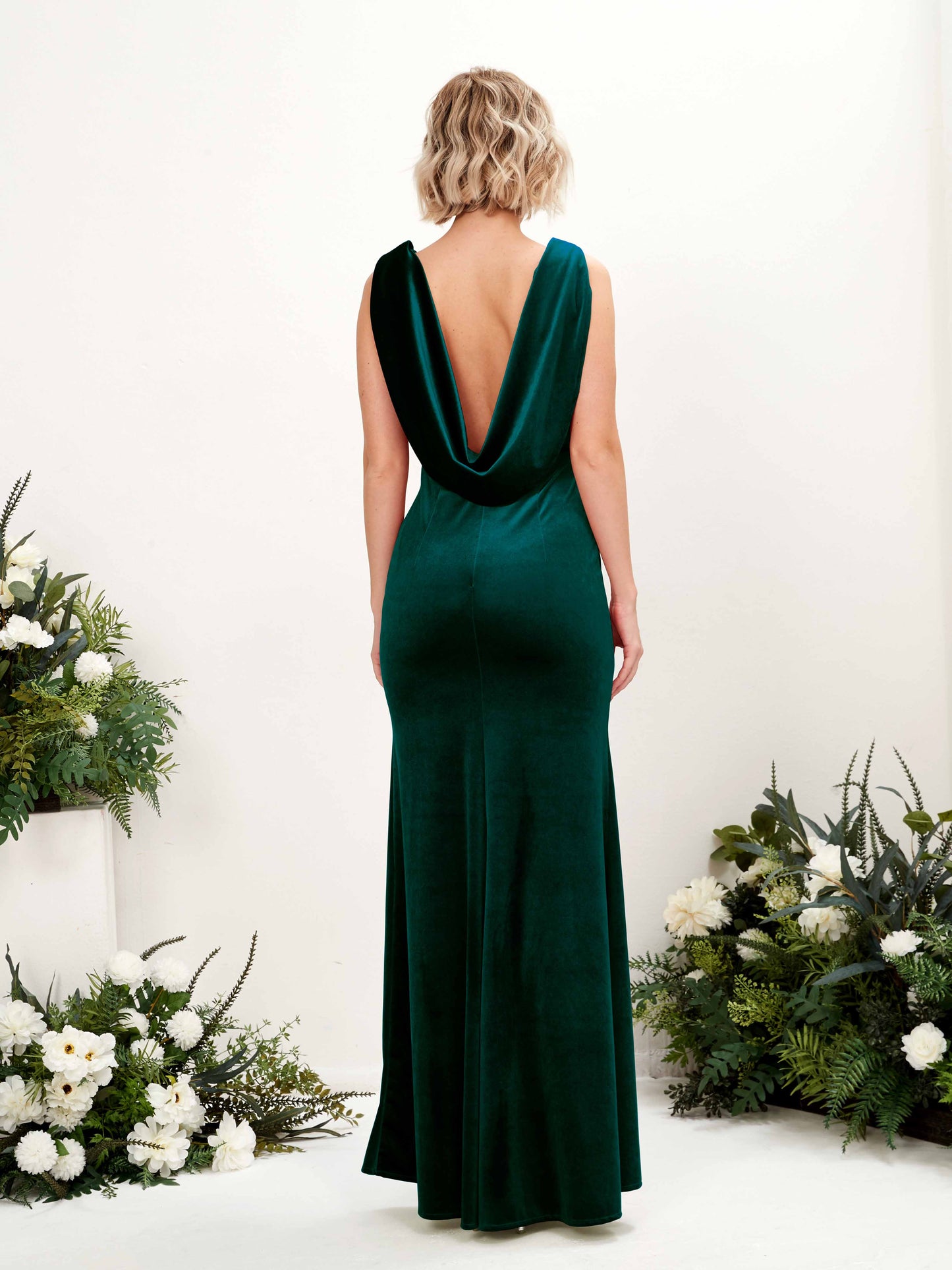 Audrey Hunter Green Velvet Sleeveless Maxi Dress