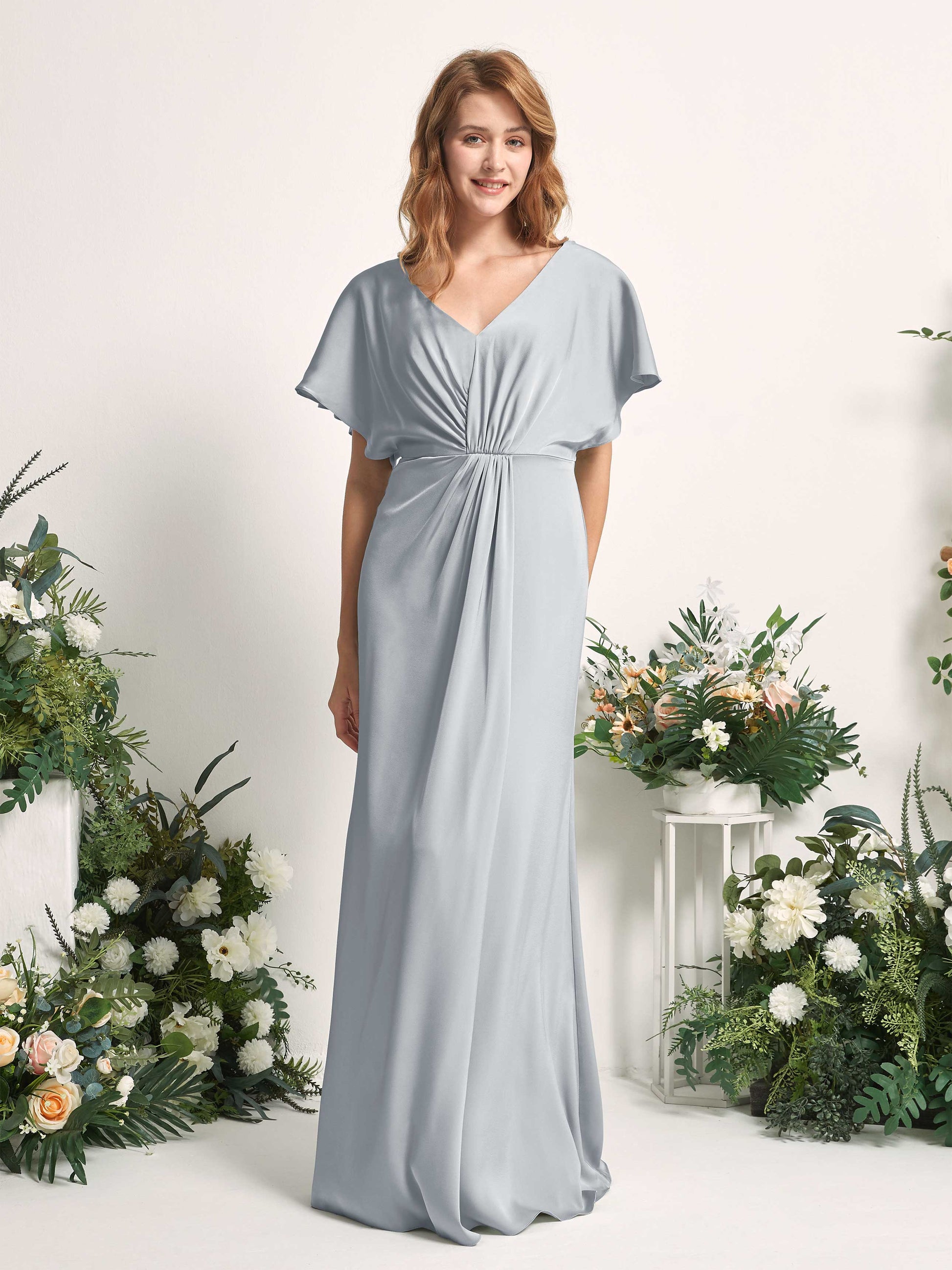 Bailey Baby Blue Satin Maxi Dress