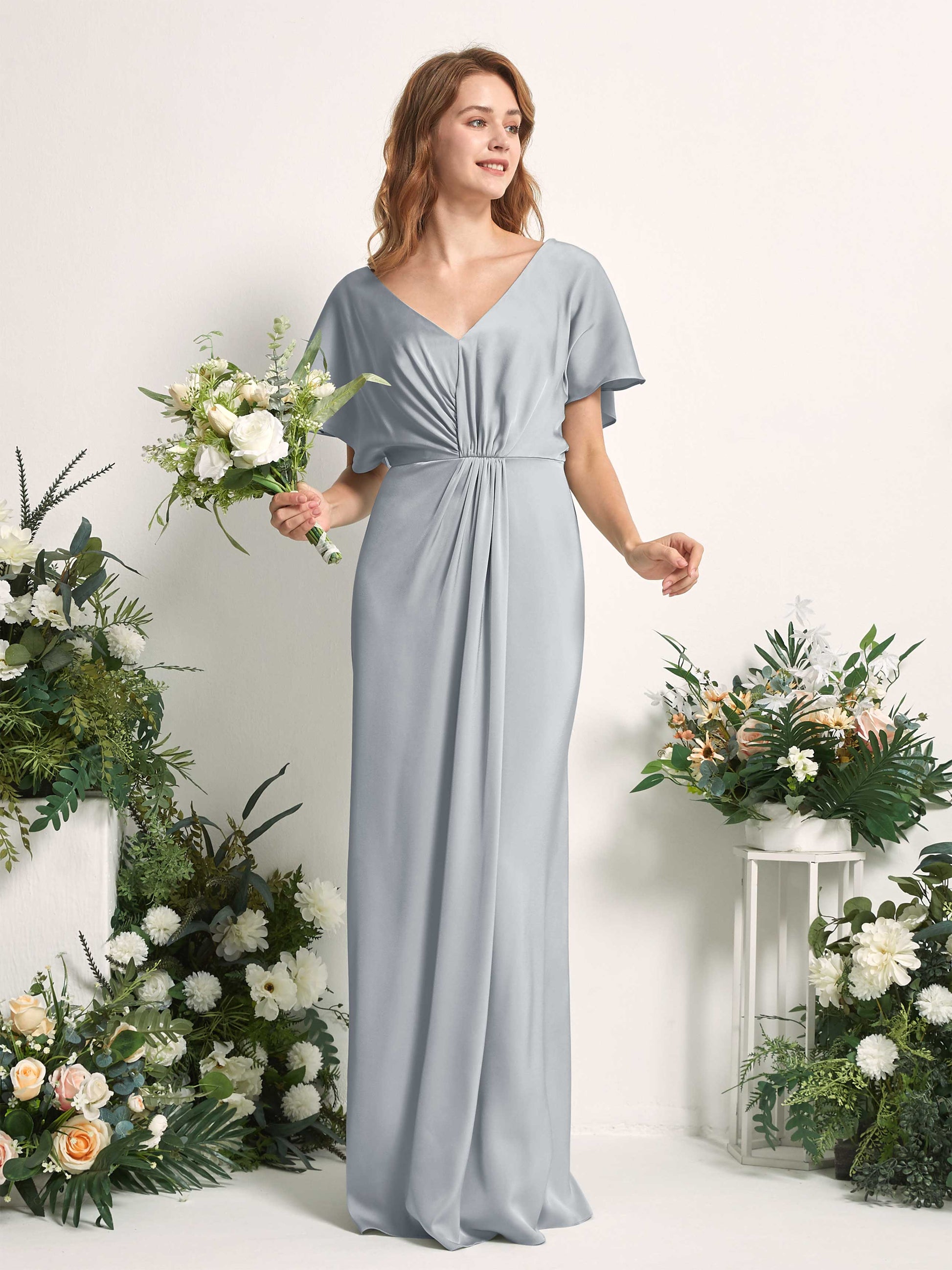 Bailey Baby Blue Satin Maxi Dress