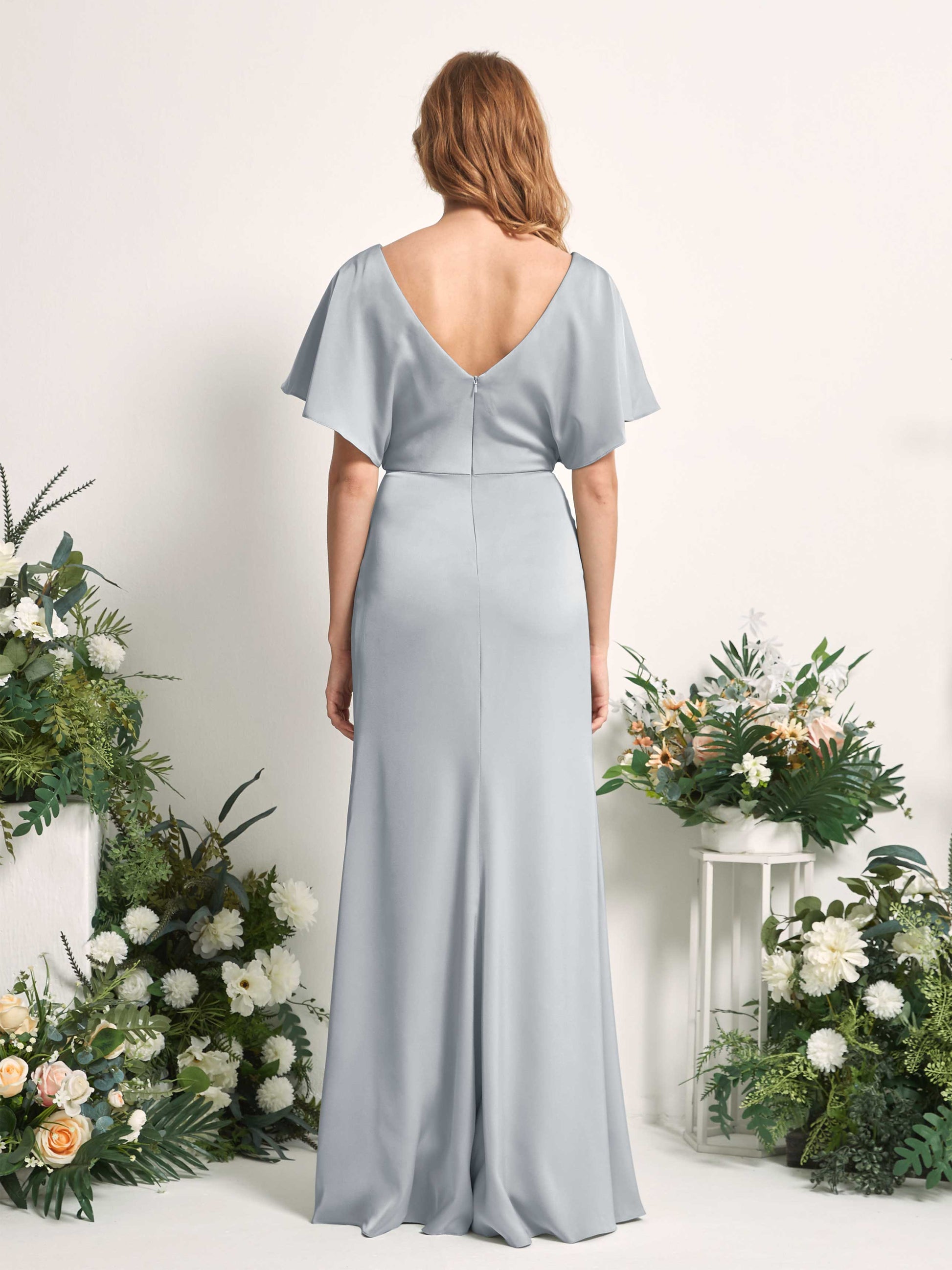 Bailey Baby Blue Satin Maxi Dress