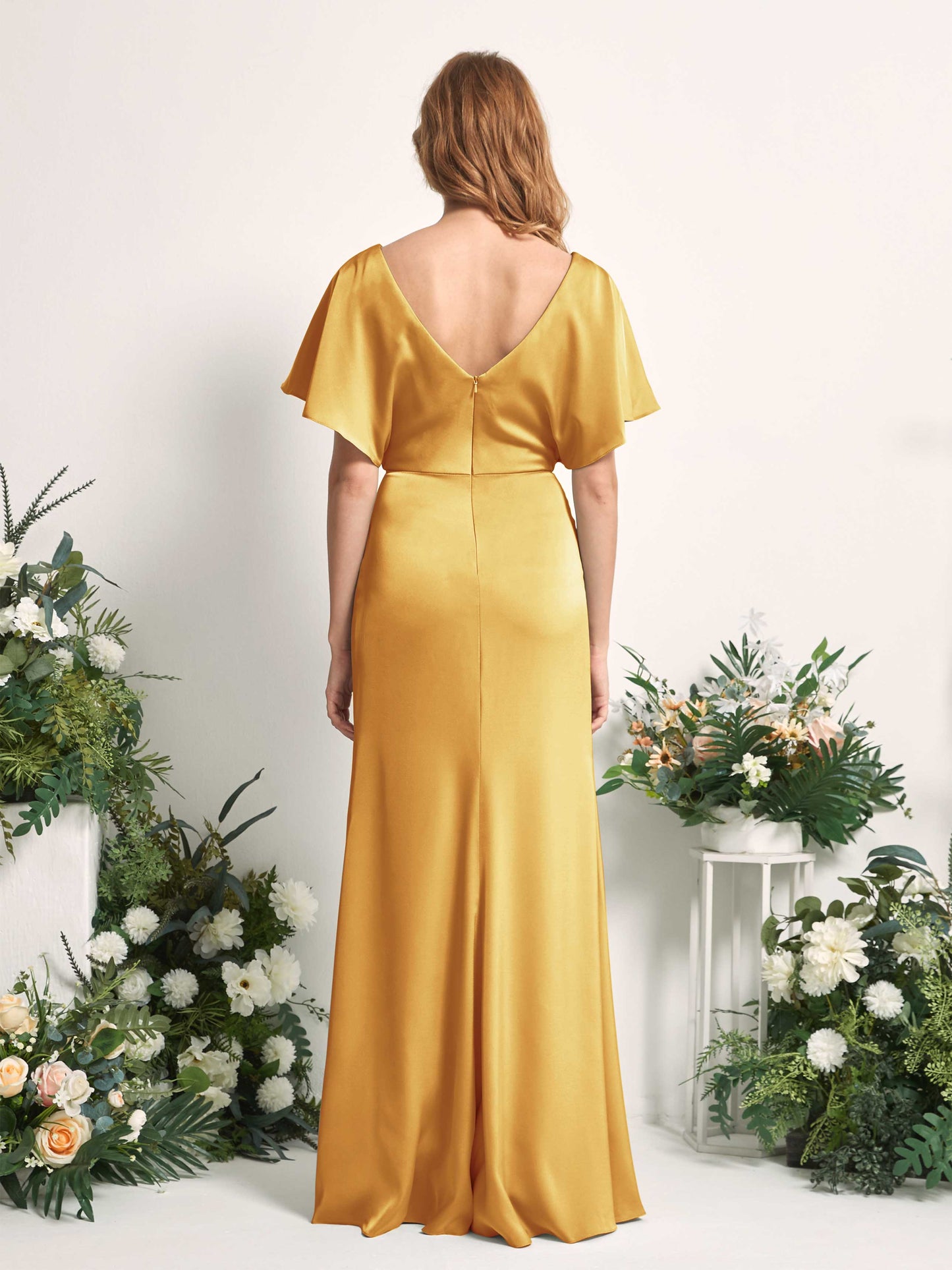 Bailey Canary Satin Maxi Dress