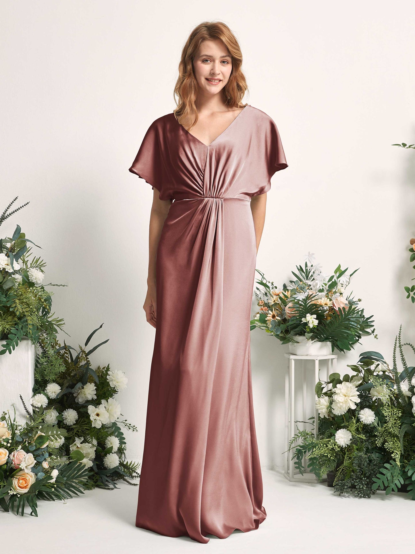 Bailey Desert Rose Satin Maxi Dress