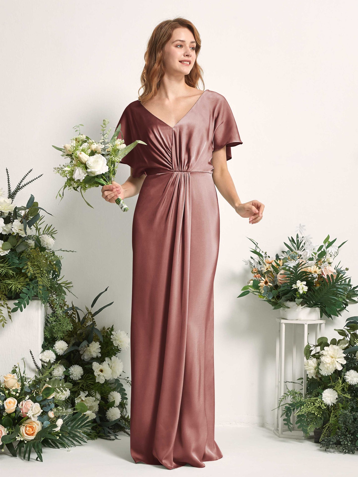 Bailey Desert Rose Satin Maxi Dress