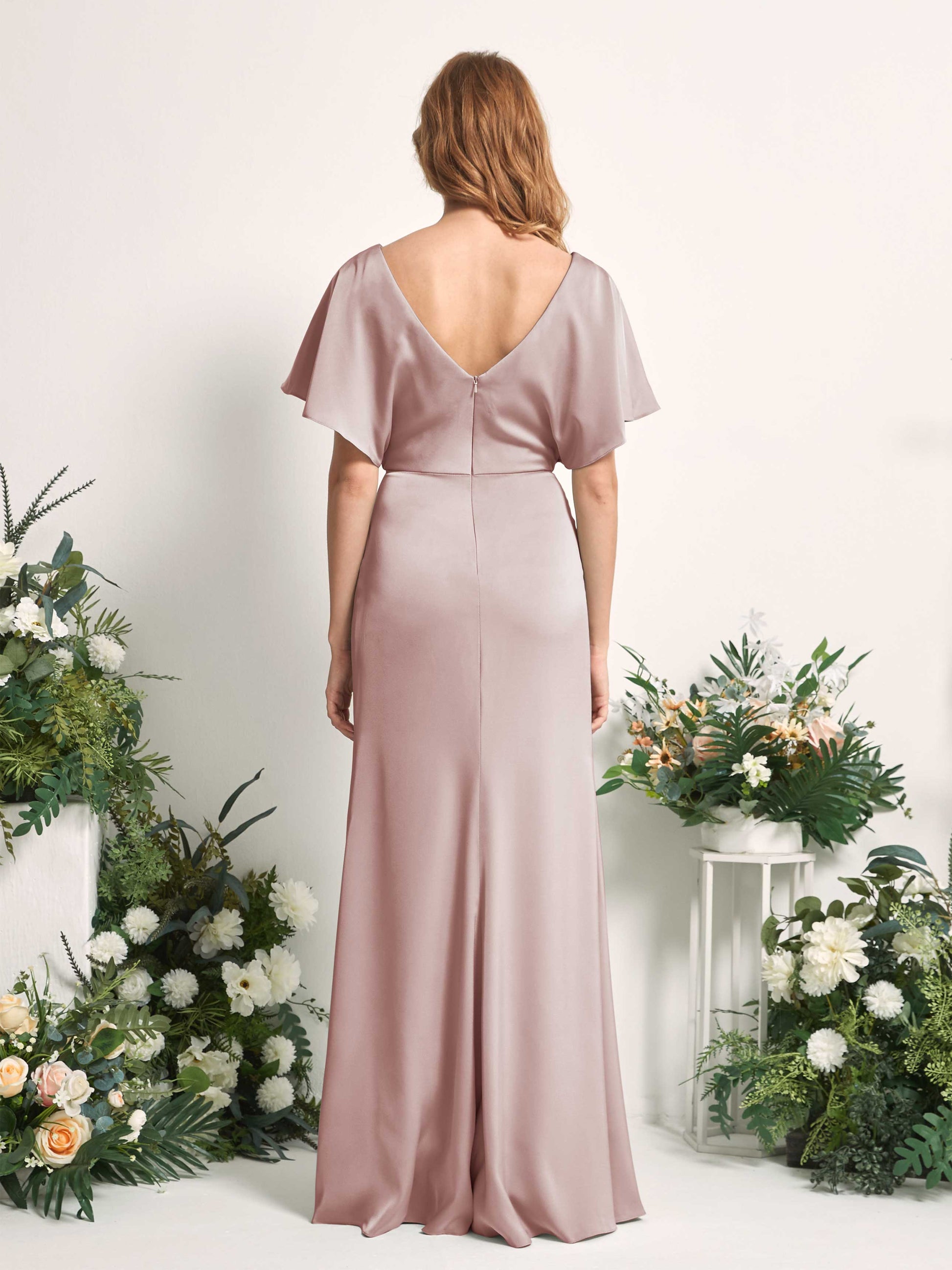 Bailey Dusty Rose Satin Maxi Dress