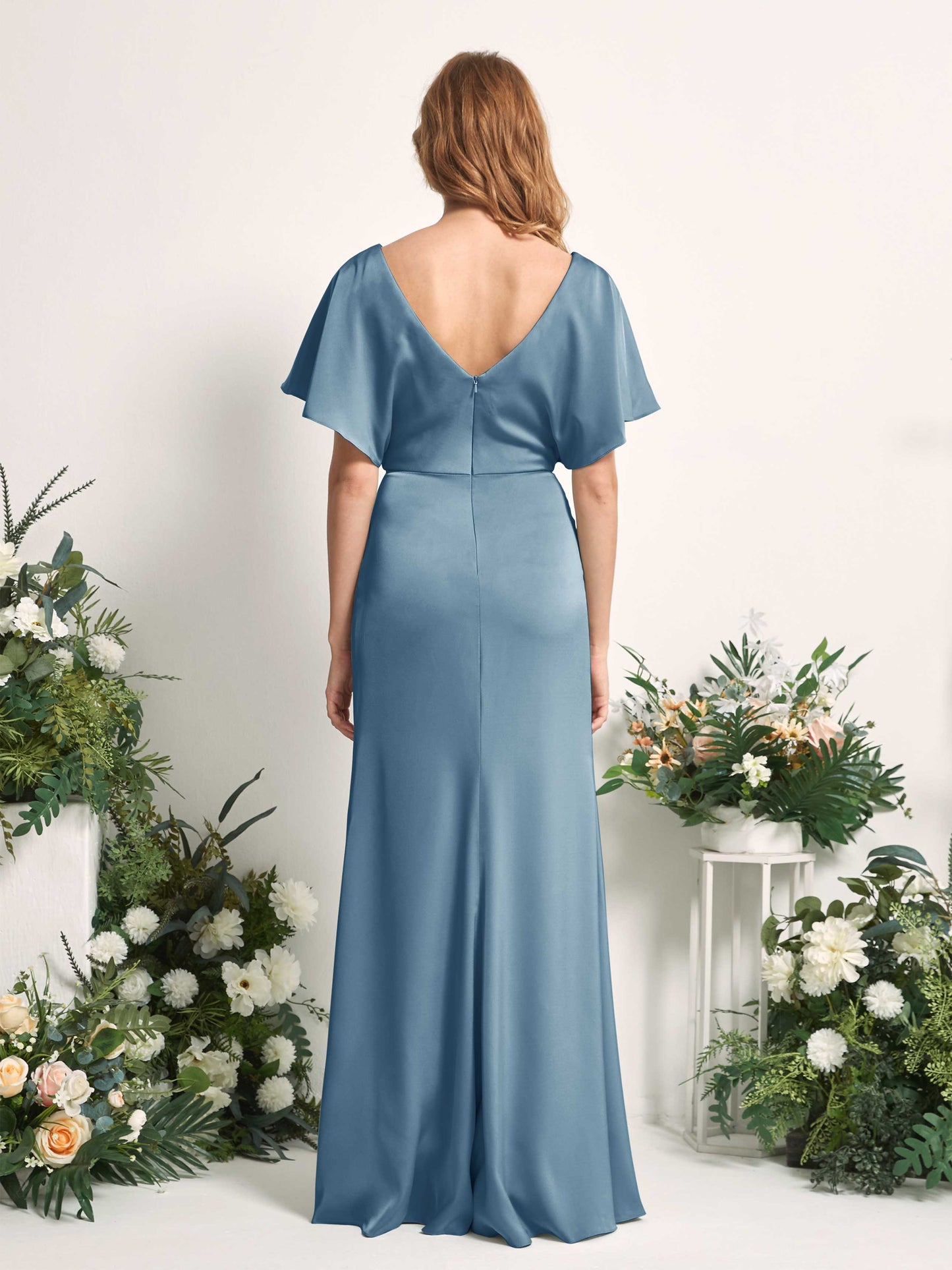 Bailey Ink blue Satin Maxi Dress