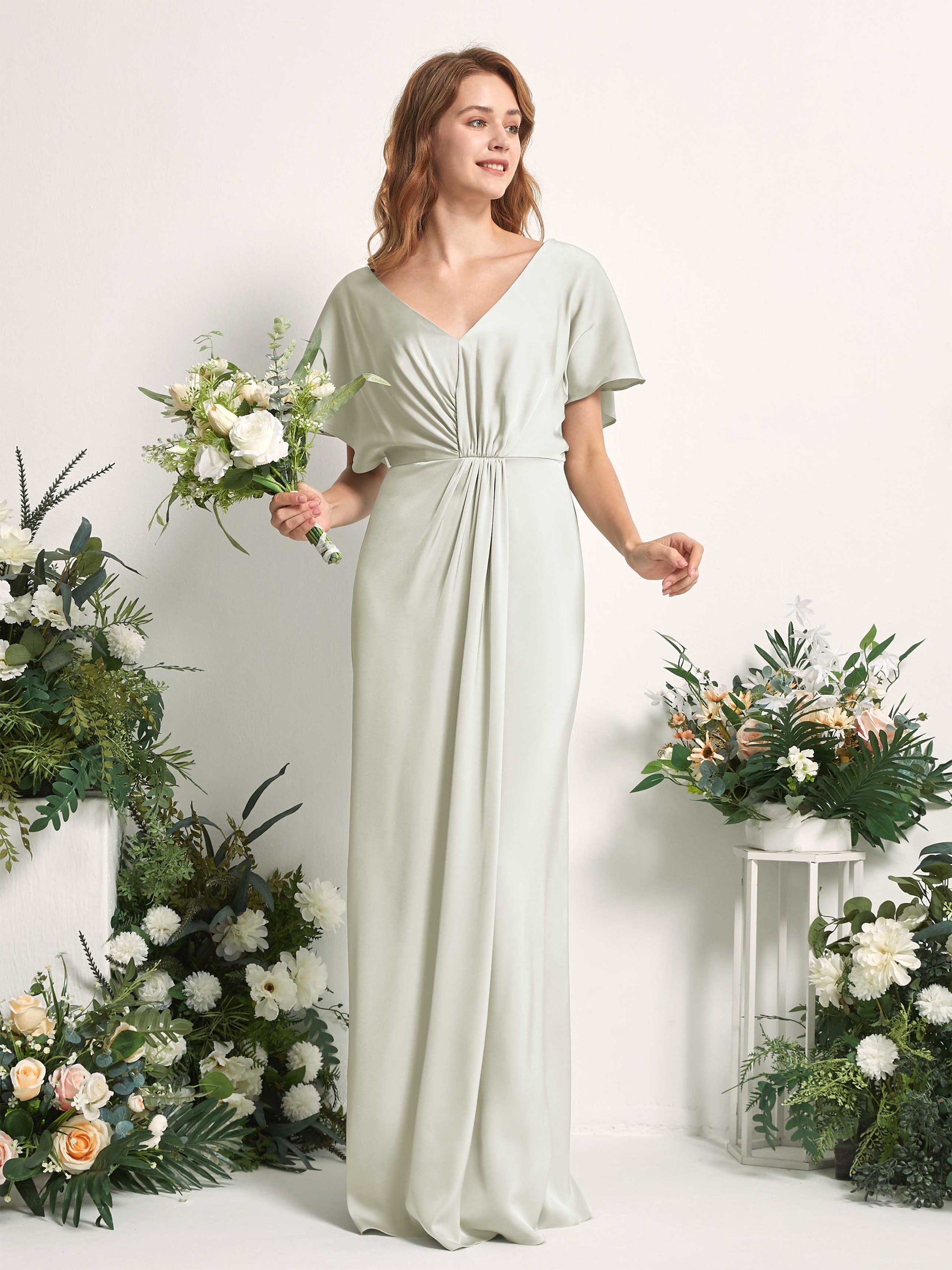 Bailey Ivory Satin Maxi Dress