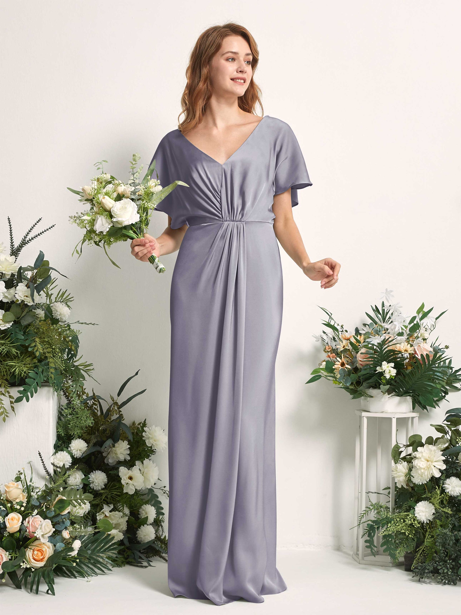 Bailey Purple Haze Satin Maxi Dress