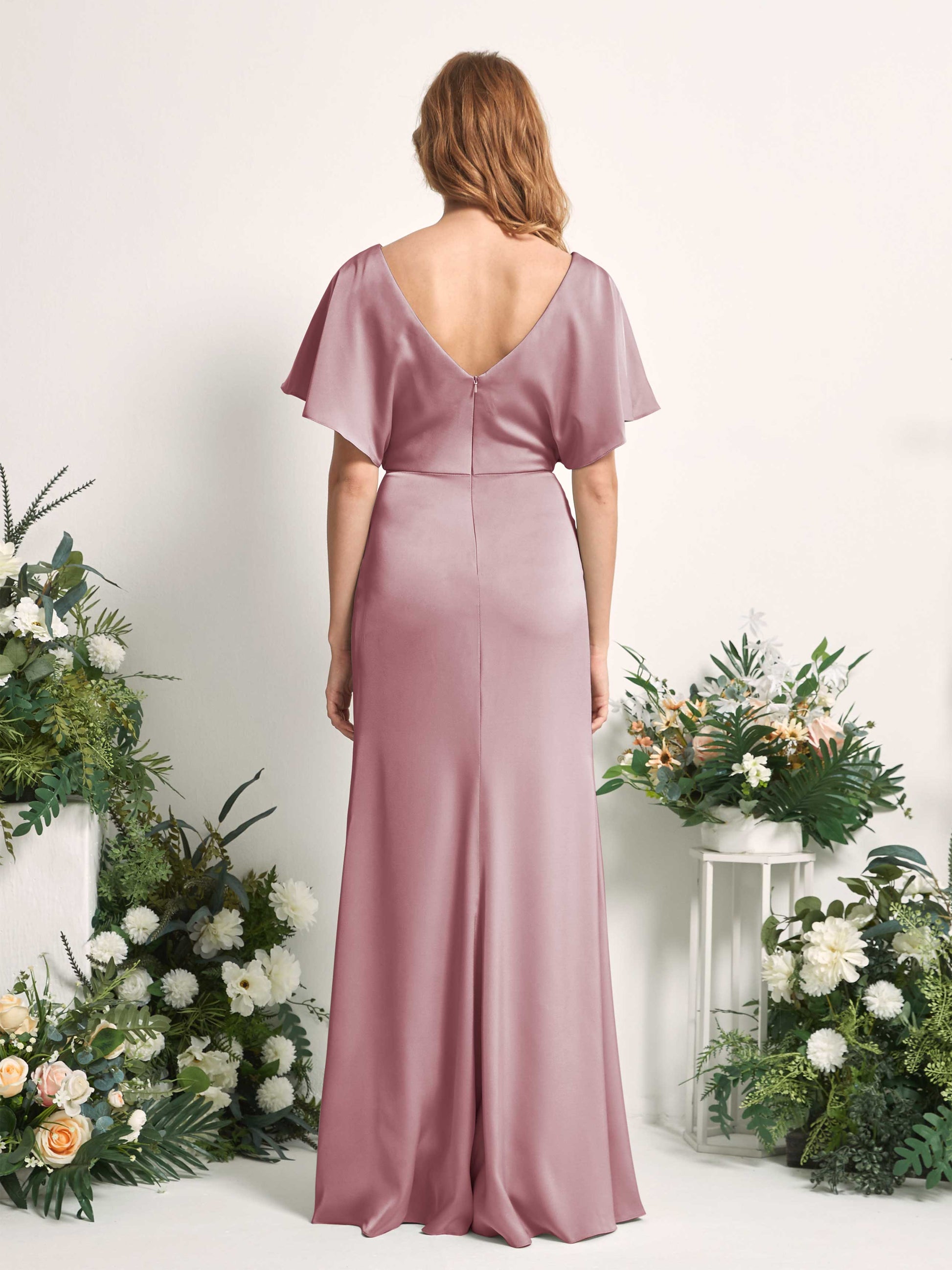 Bailey Rose Quartz Satin Maxi Dress