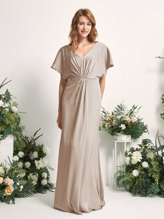 Bailey Taupe Satin Maxi Dress