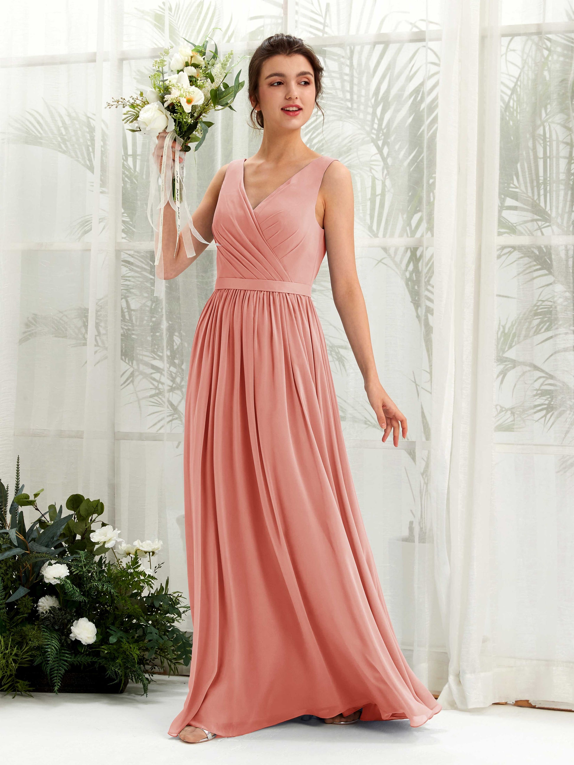 Barbara Champagne Rose Sleeveless Maxi Dress