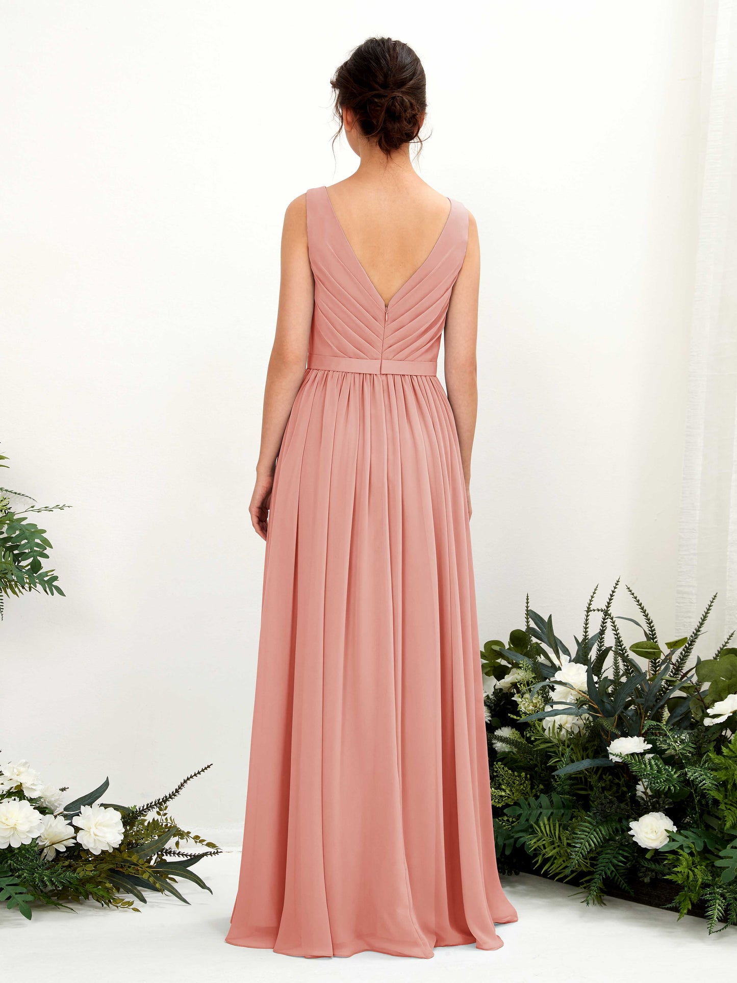 Barbara Champagne Rose Sleeveless Maxi Dress