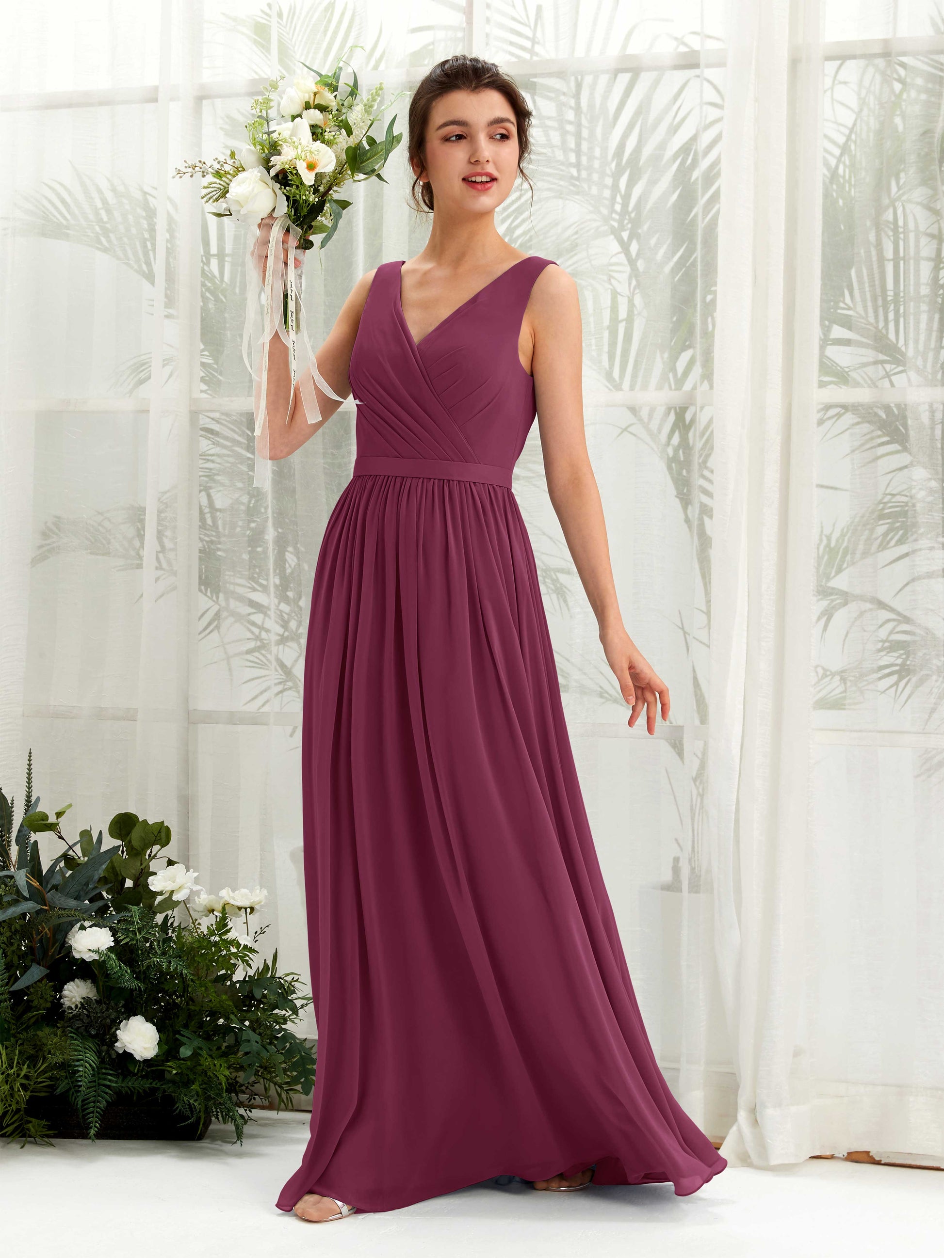 Barbara Chianti Sleeveless Maxi Dress