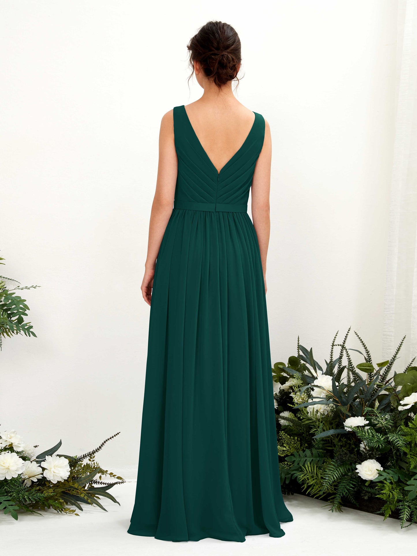 Barbara Dark Emerald Sleeveless Maxi Dress