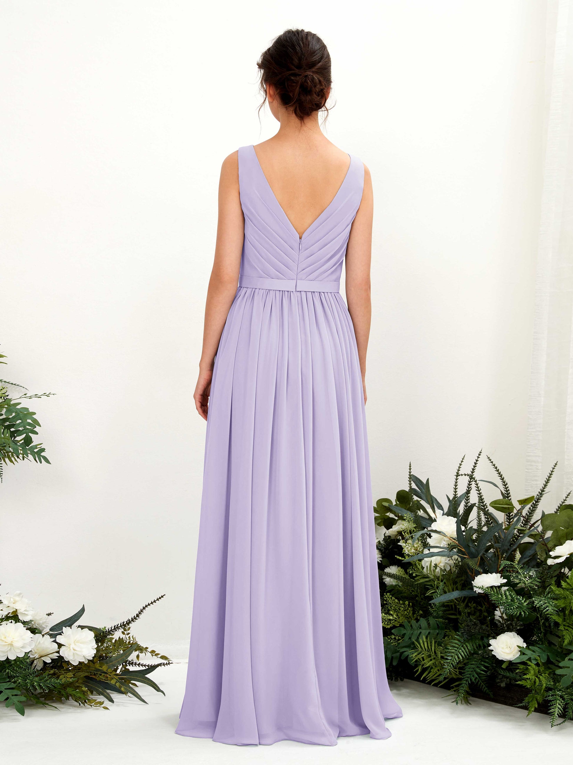 Barbara Lilac Sleeveless Maxi Dress