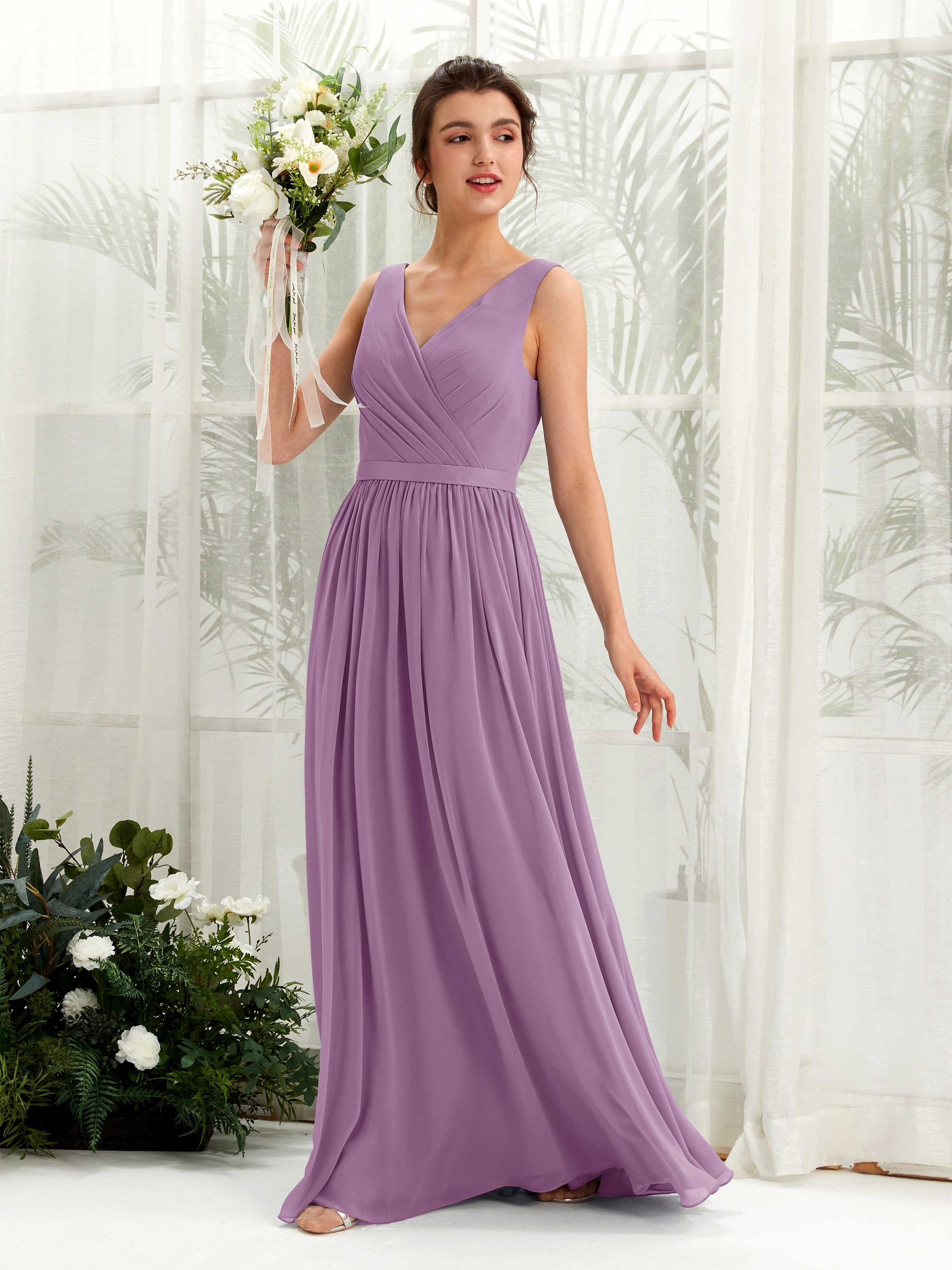 Barbara Orchid Mist Sleeveless Maxi Dress